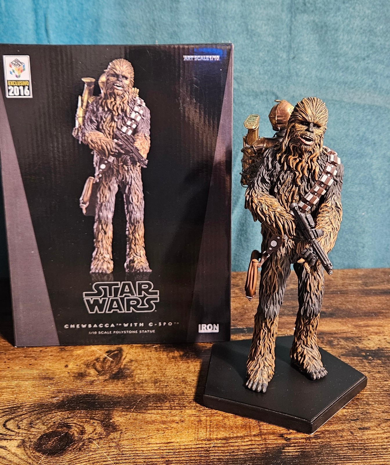 VERY RARE 2016 Brazil Comic Con Exclusive 1/10 Scale Chewbacca & C-3PO Statue