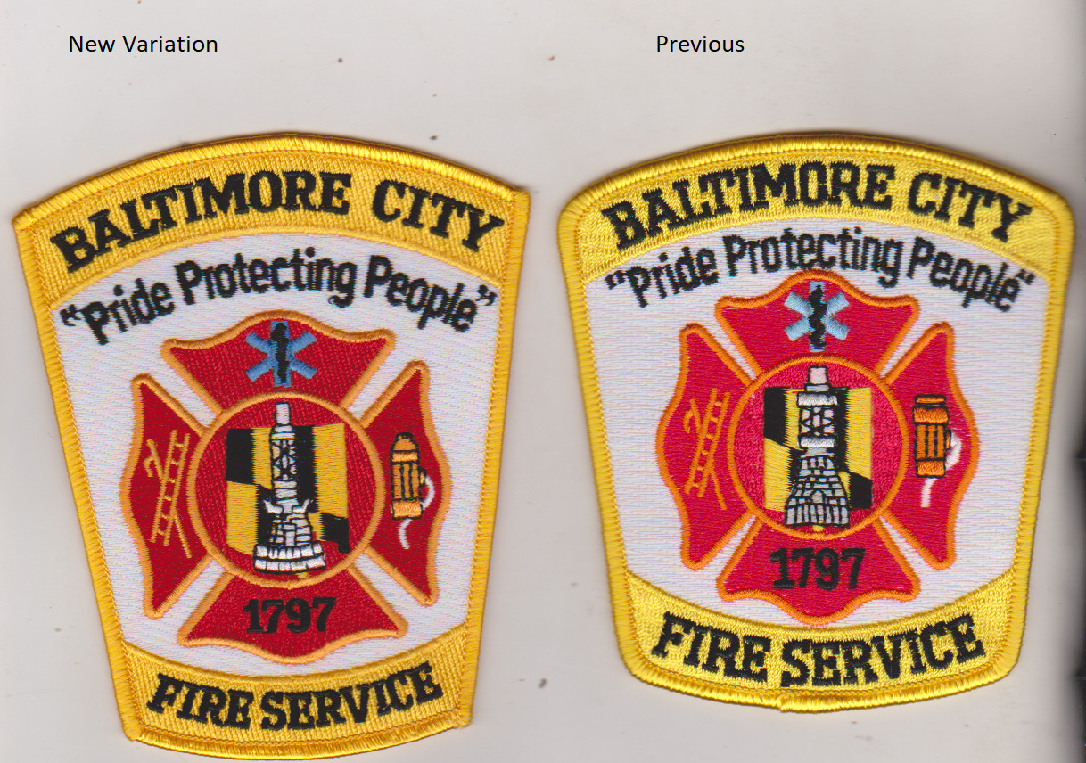 Baltimore City new on L& old on R versions patch