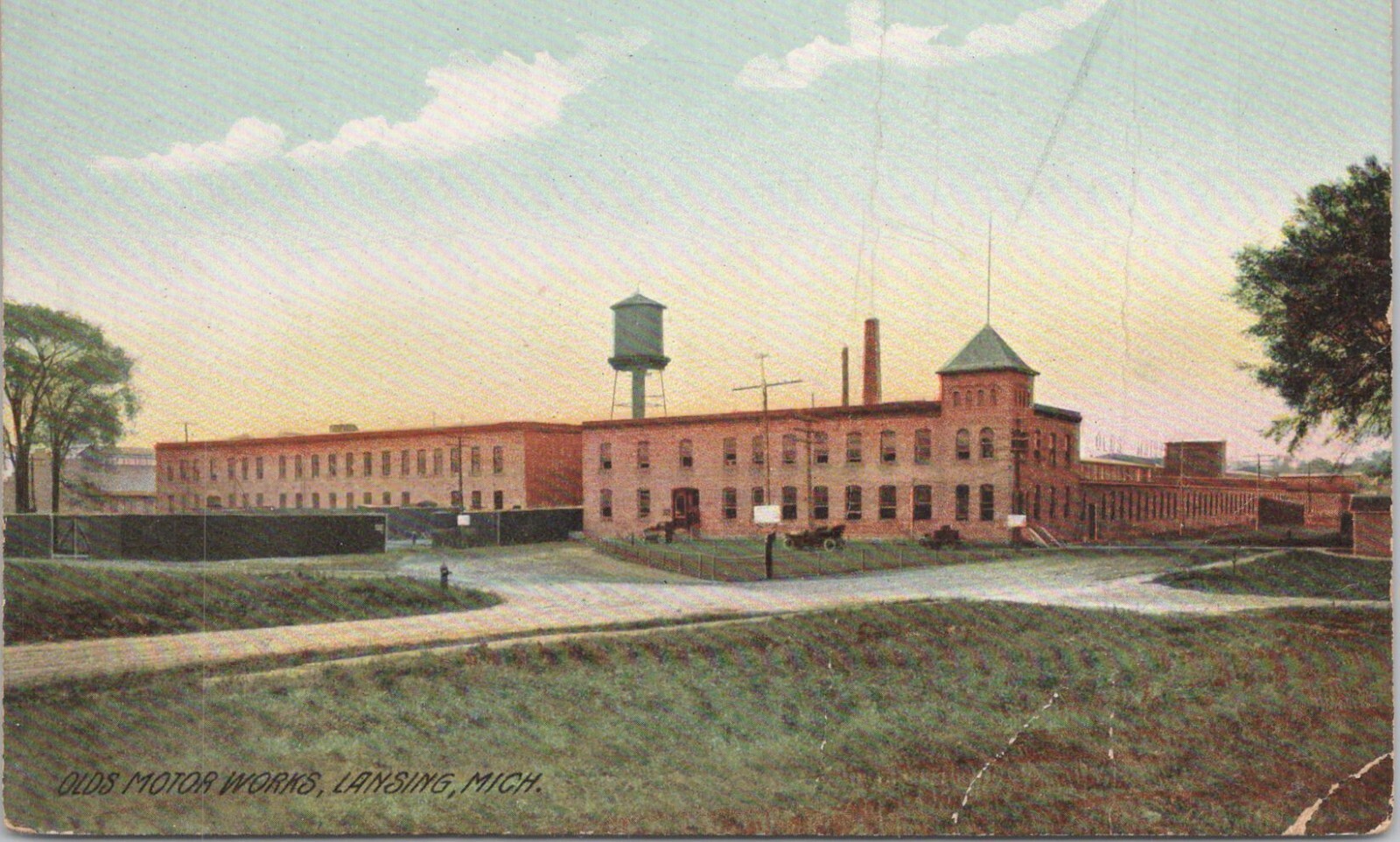 Advertising PC Oldsmobile Motor Works Factory Lansing Michigan early 1900s