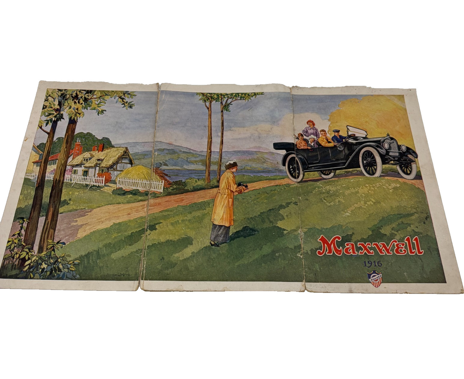 1916 Maxwell “The Wonder Car” Motor Company Sales Brochure Foldout Catalog