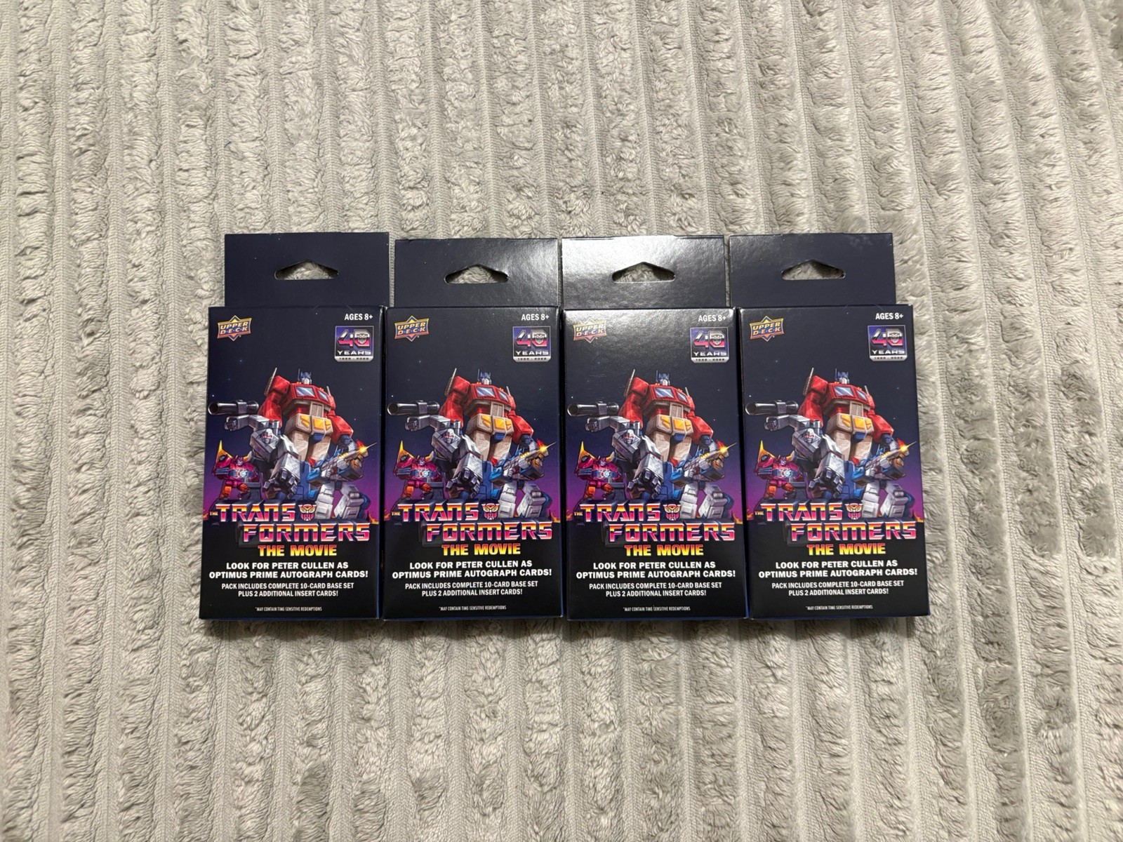 Upper Deck Transformers The Movie Sealed Trading Card Packs Lot of 4 (12 Cards) 