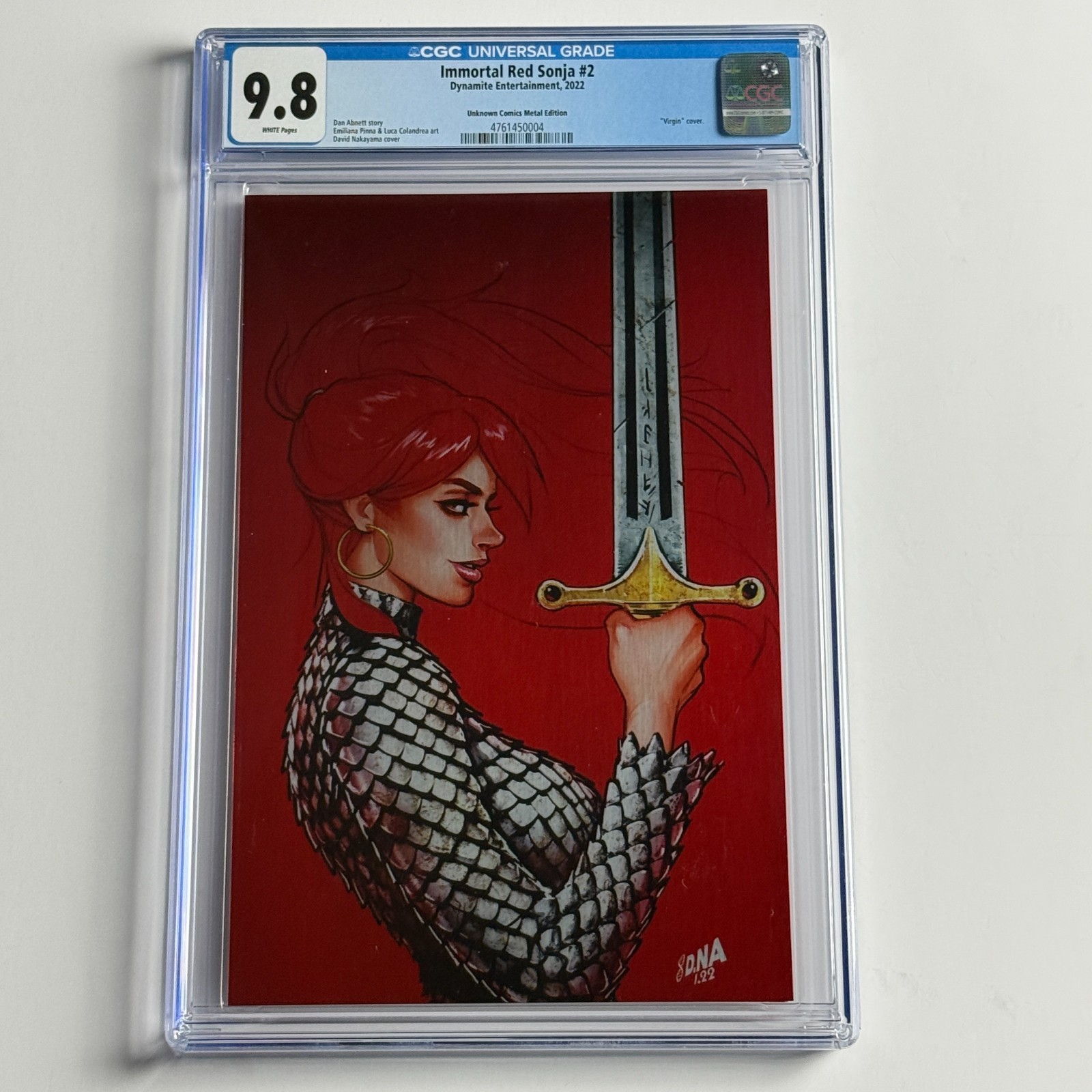 Immortal Red Sonja #2 CGC 9.8 David Nakayama Virgin Metal Edition Unknown Comics