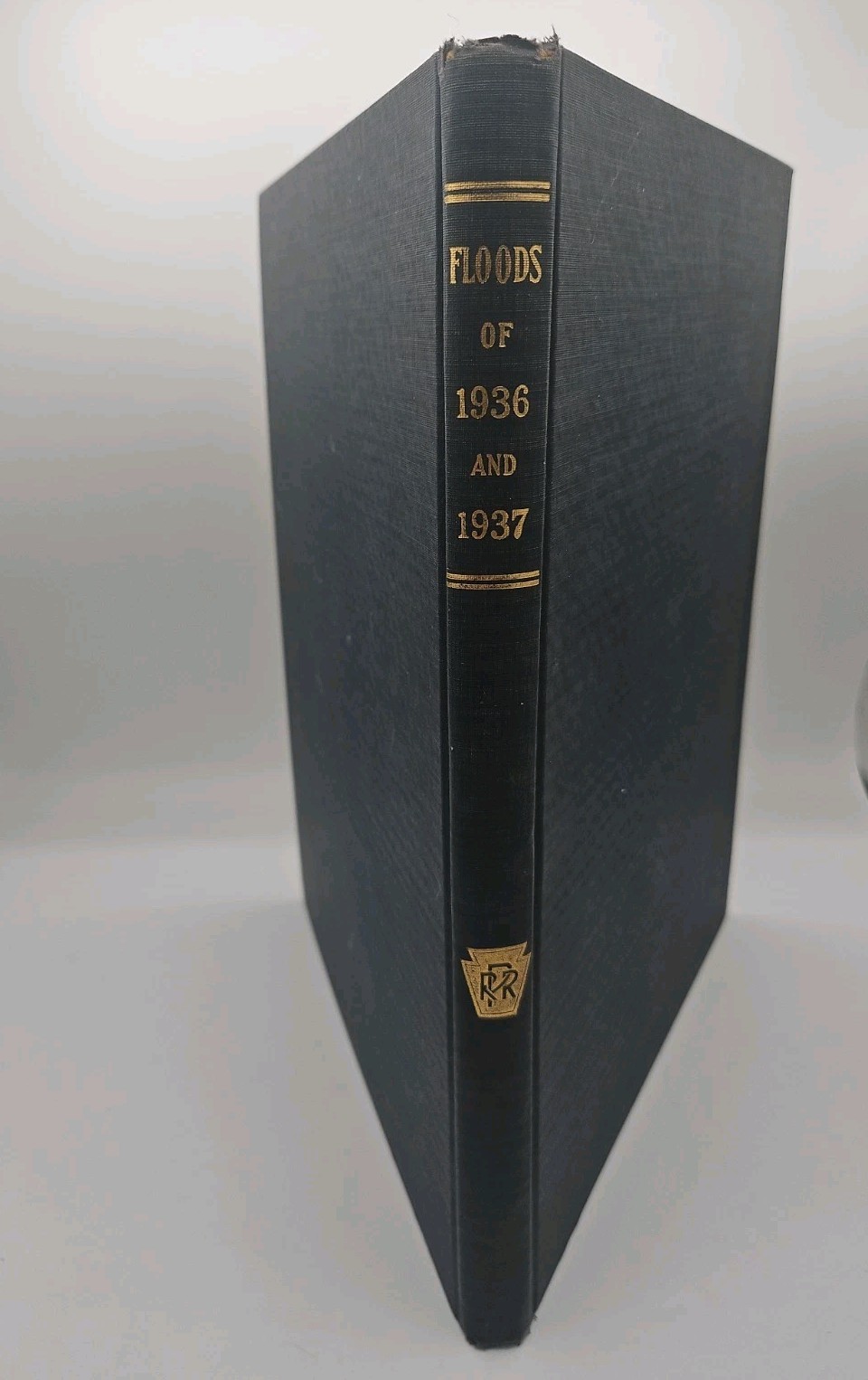 Rare Signed 1937 Pennsylvania Railroad Flood History Book C.W. Garrett Inscribed