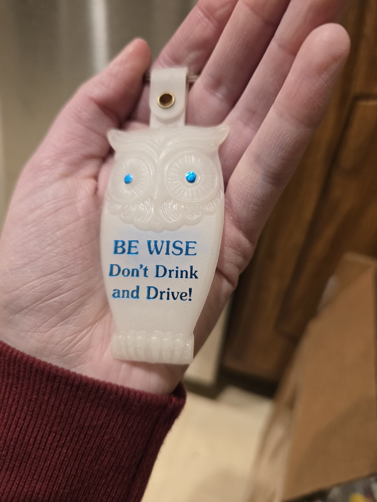 Vintage Community College Aurora Co. Be Wise Dont Drink And Drive Keychain.