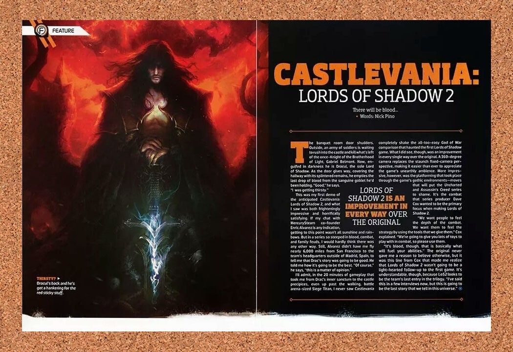 Castlevania Lords Of Shadow 2 PS3 Original 2014 Ad - Video Game Review Promo