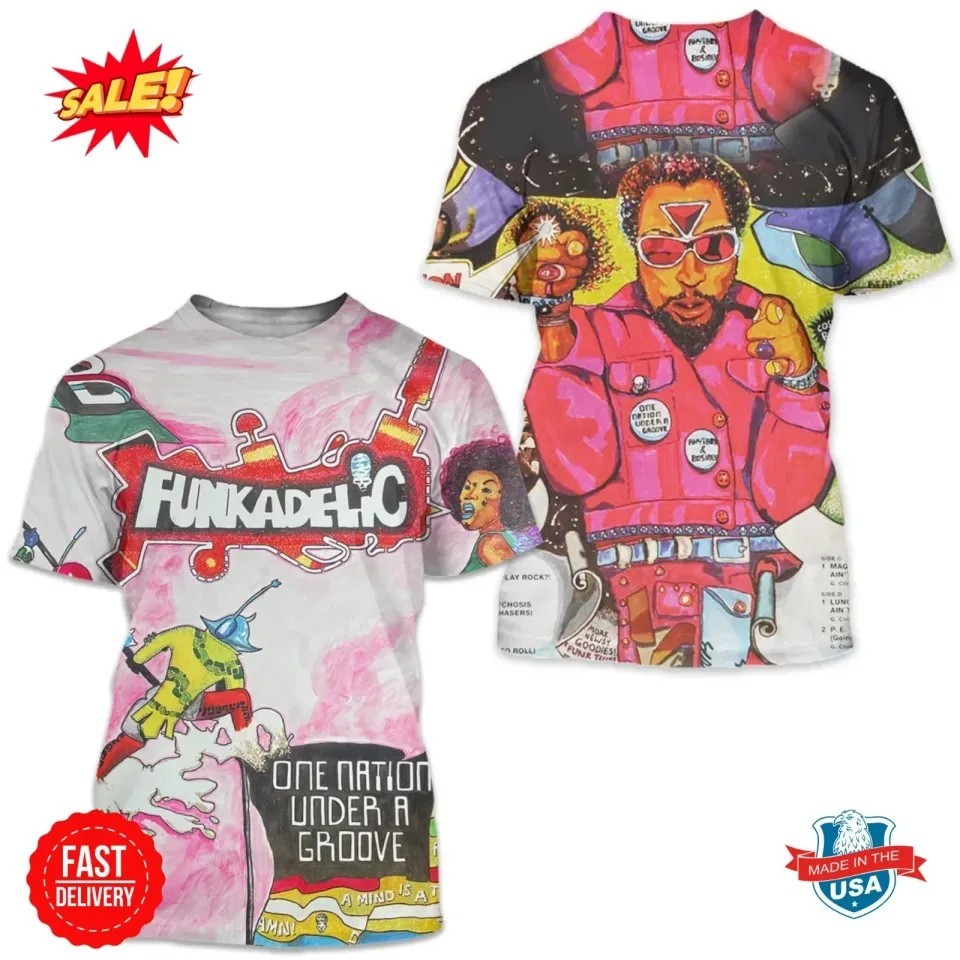 New Funkadelic One Nation Under A Groove Album Cover 3D T-Shirt  polyester  P57.