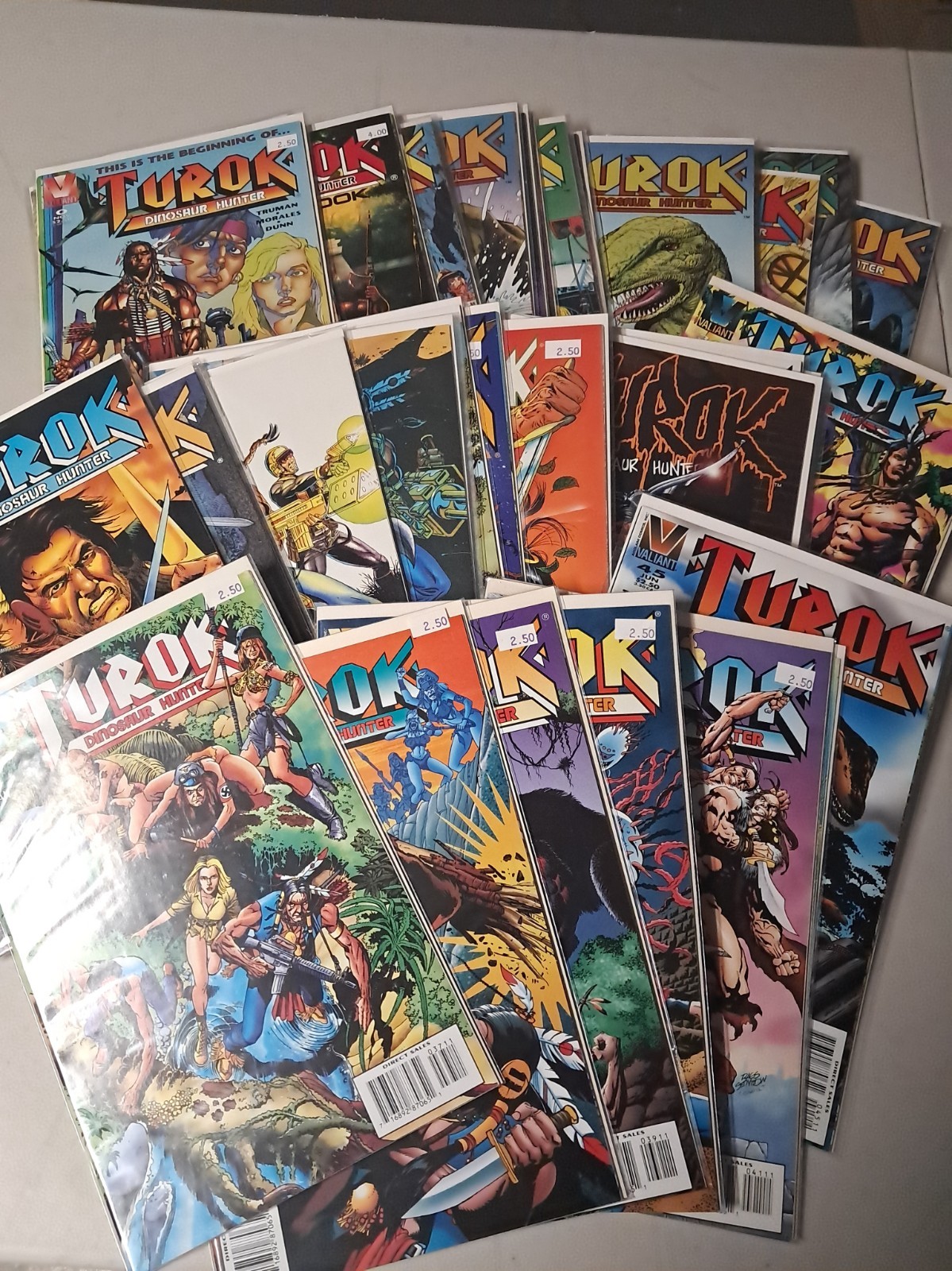 Valiant Comics Turok Dinosaur Hunter Lot 38 Issues See Desc