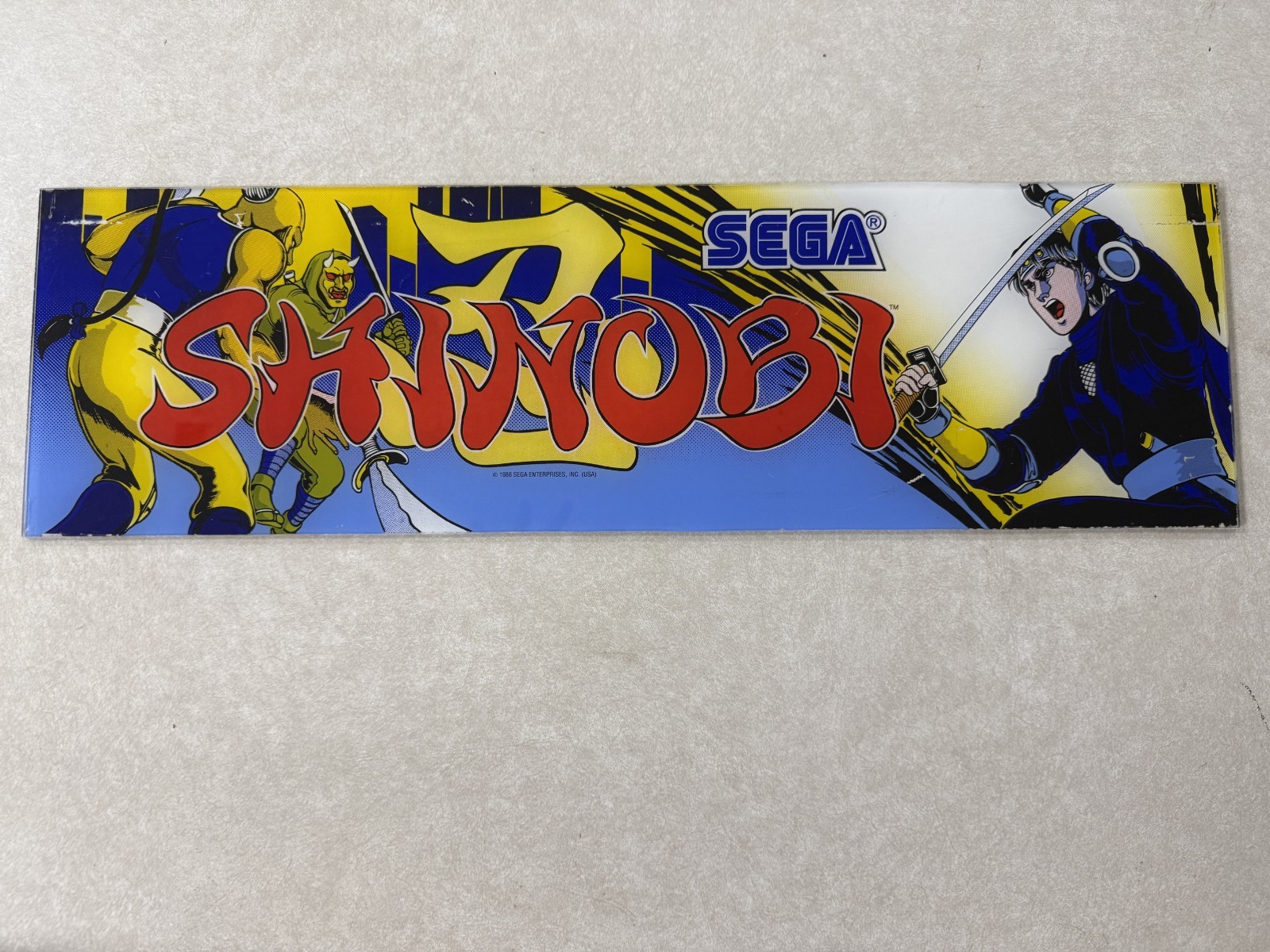 Shinobi Arcade Marquee Sega. Original