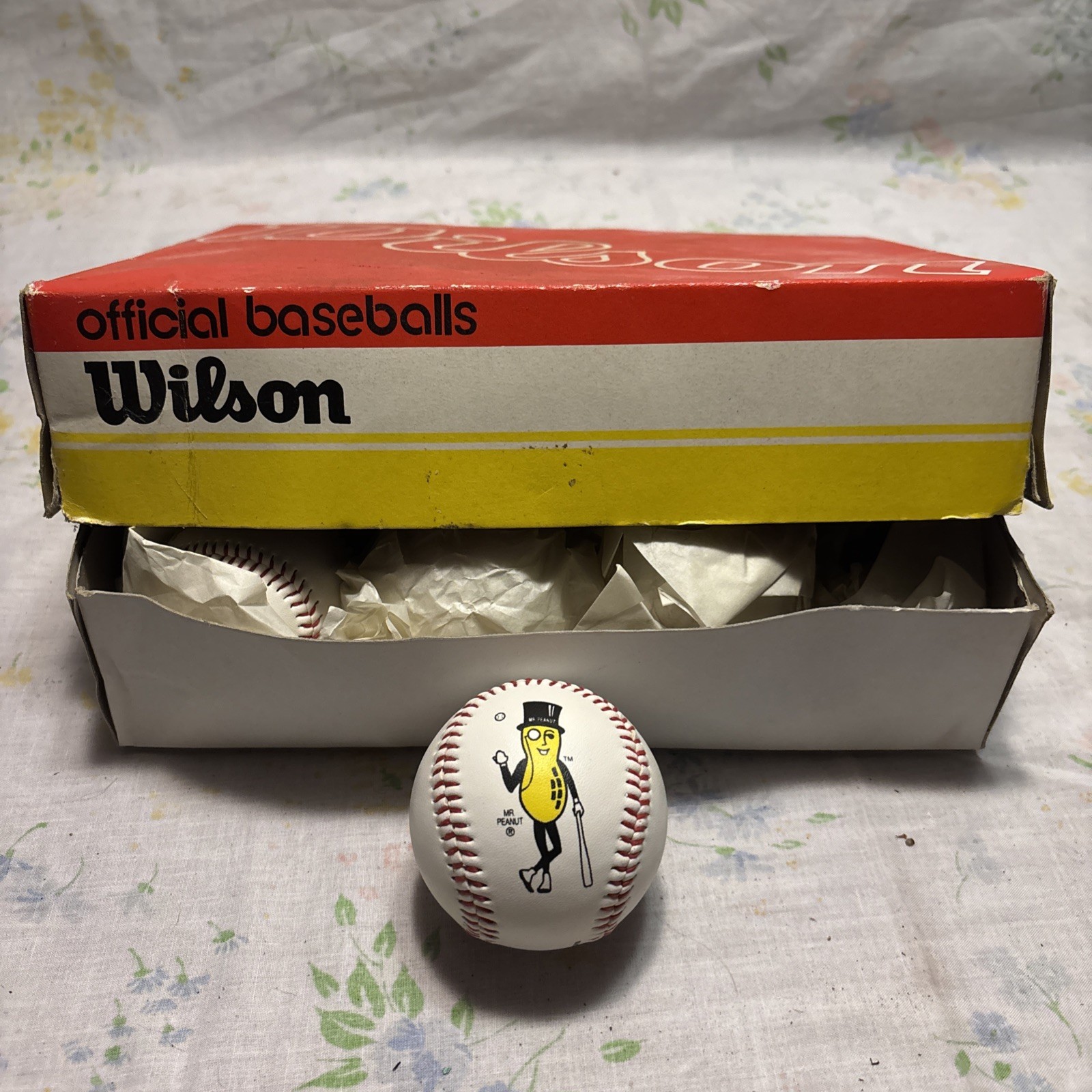Vintage Planters Mr. Peanut Promotional Baseball Wilson Lot Of 7 RARE 🔥🔥🔥