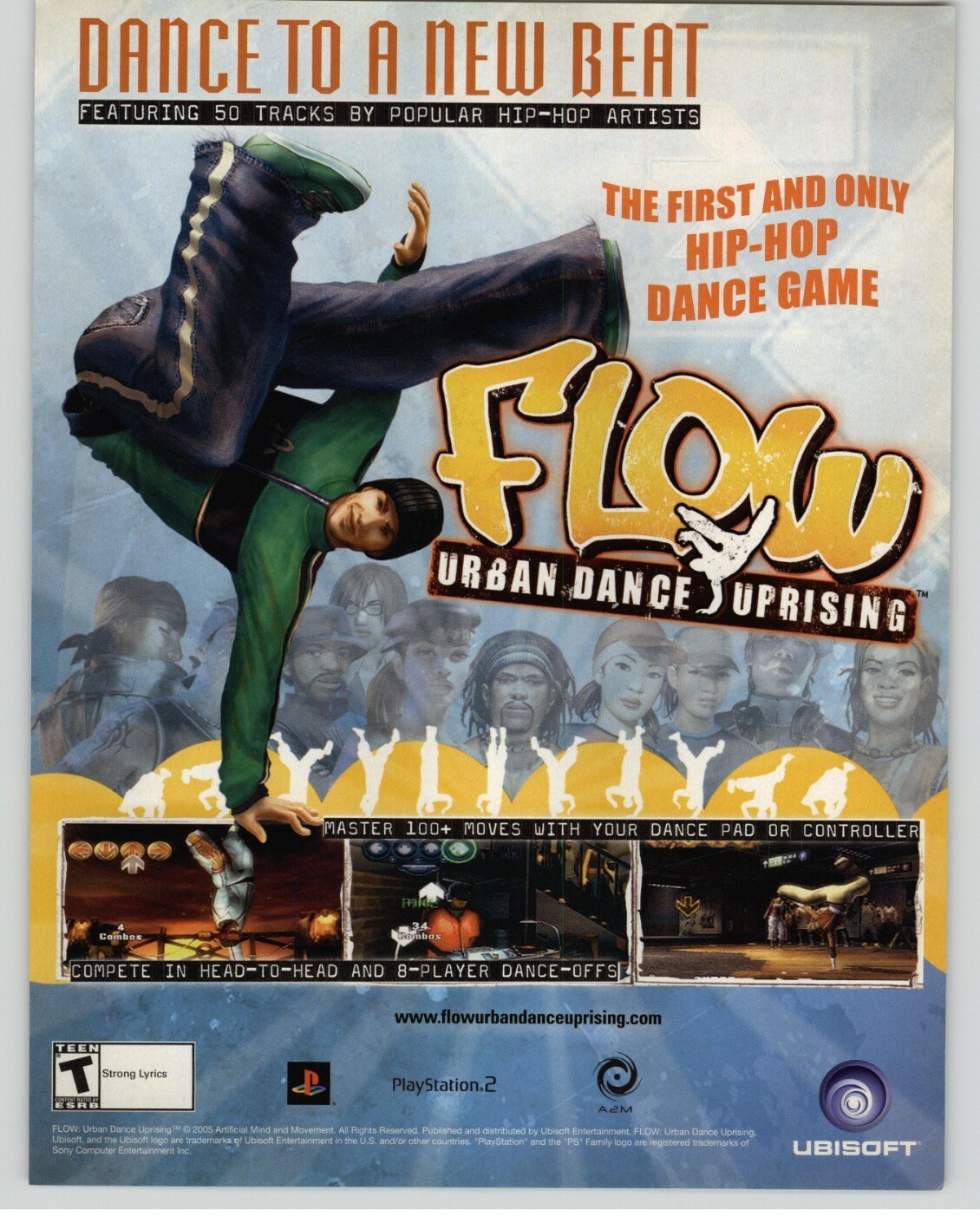 FLOW: Urban Dance Uprising PS2 Video Game Art 2005 Vintage Print Ad/Poster 