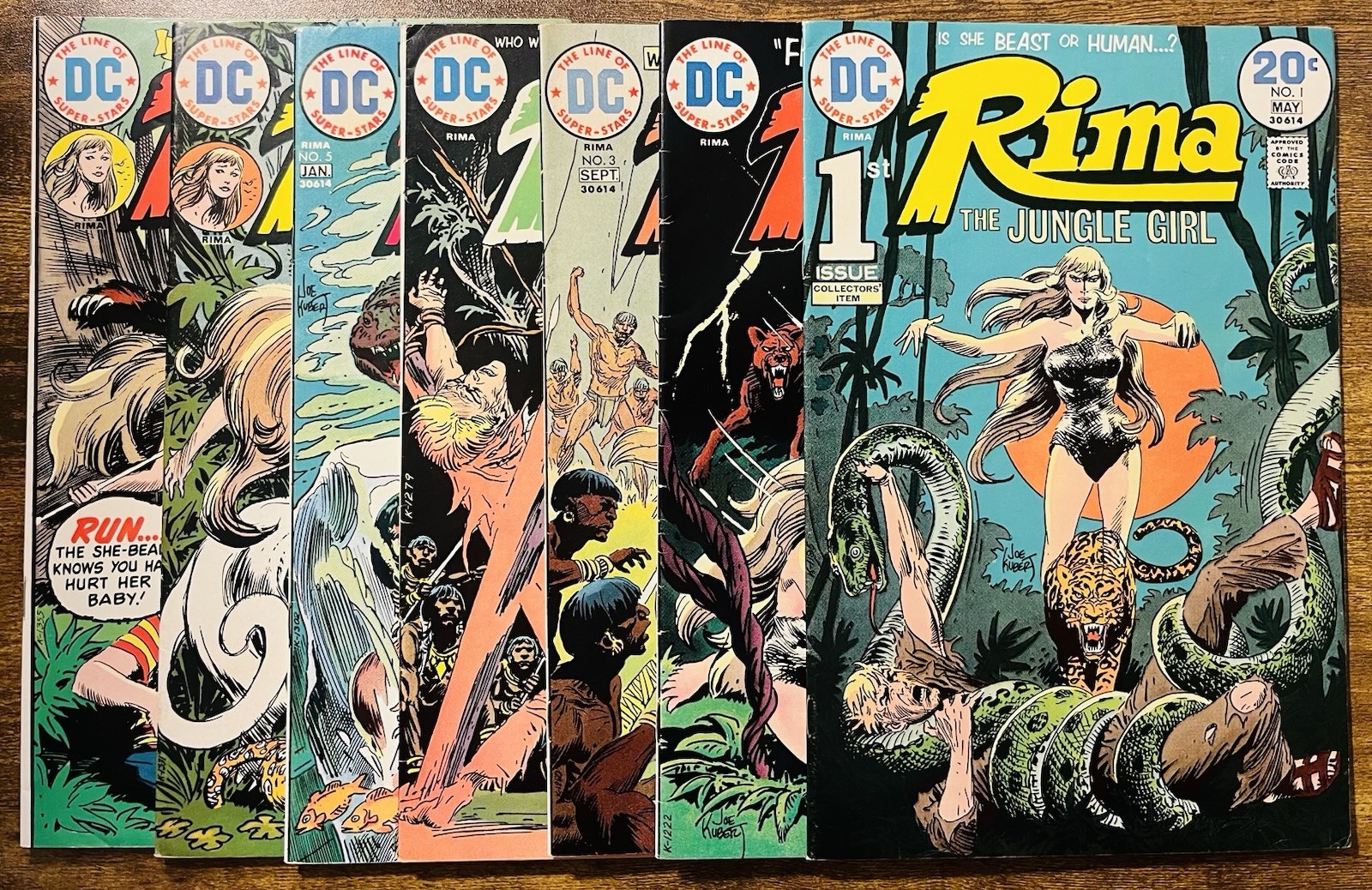 RIMA THE JUNGLE GIRL 1-7 COMPLETE SET HIGHER GRADE 1ST APPEARANCE DC COMICS 1974