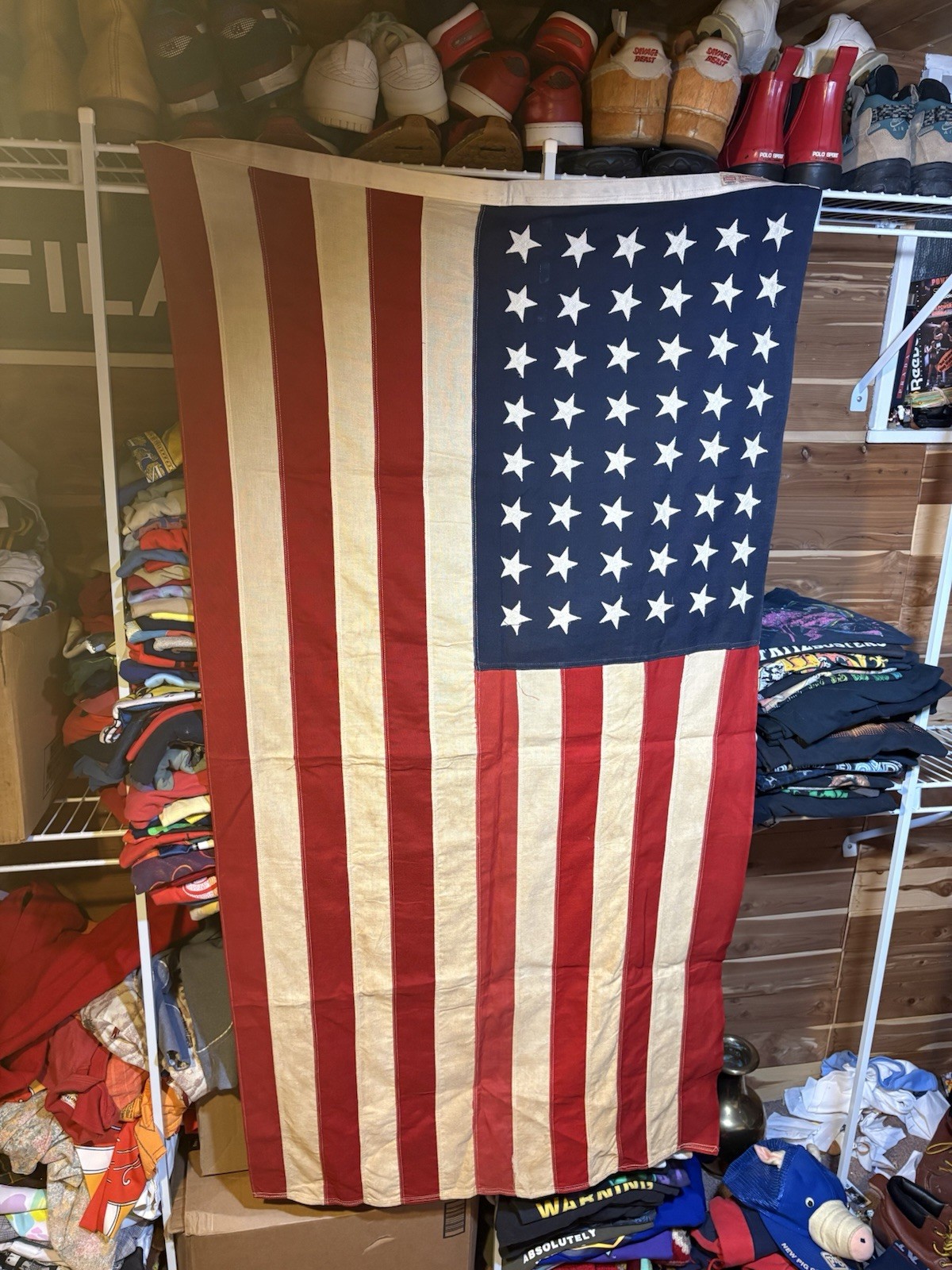 Annin Defiance 48-Star American Flag Historic Cotton Bunting 1950s Era USA Flag