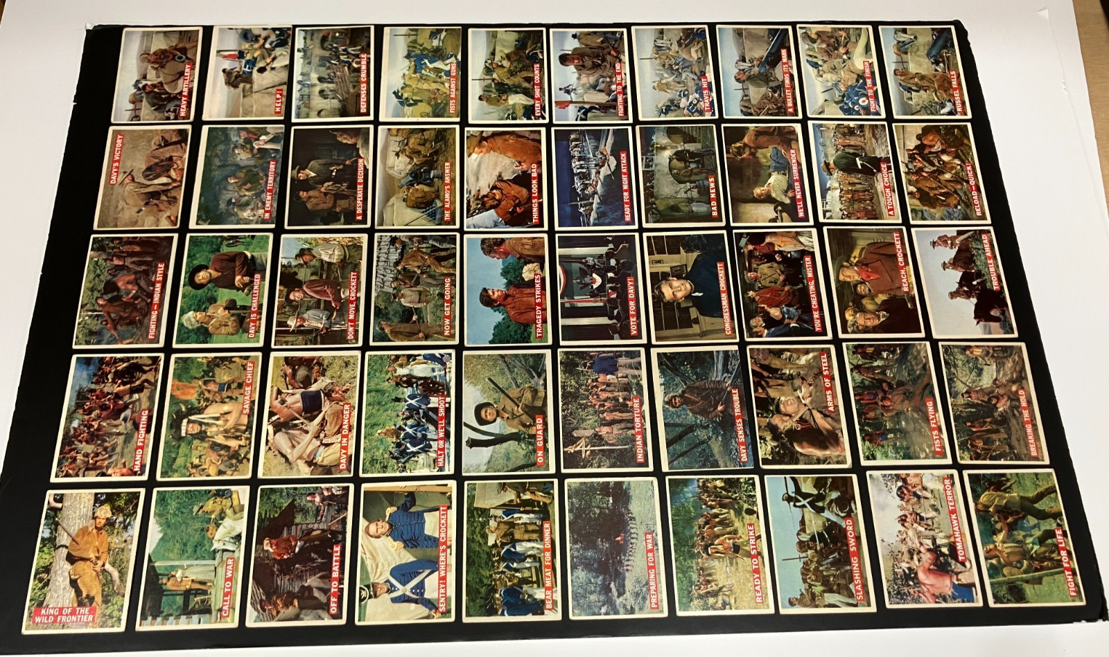 Lot of 50 different ** 1956 Topps DAVEY CROCKETT trading cards