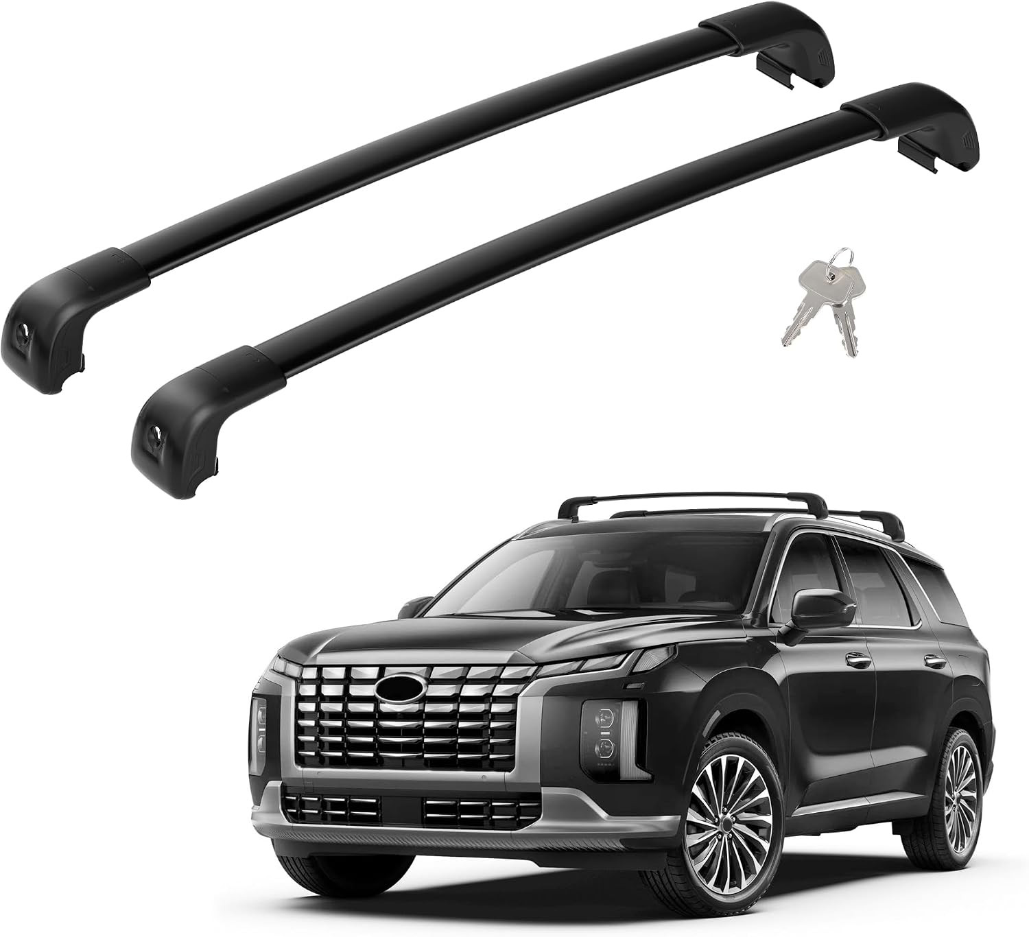 300LBS Lockable Roof Rack Cross Bars Compatible with 2019-2025 Hyundai Palisade