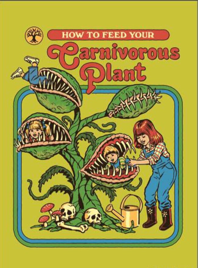 How To Feed Your Carnivorous Plants on a 2.5”x3.5” Metal Refrigerator Magnet.