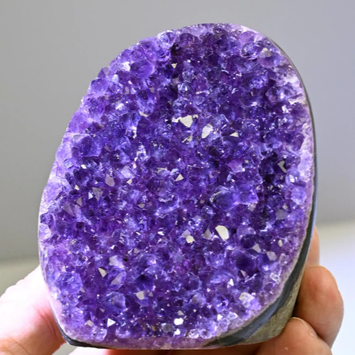 AAA Genuine Amethyst Cluster Natural Purple Crystal Geode Home Decor Display