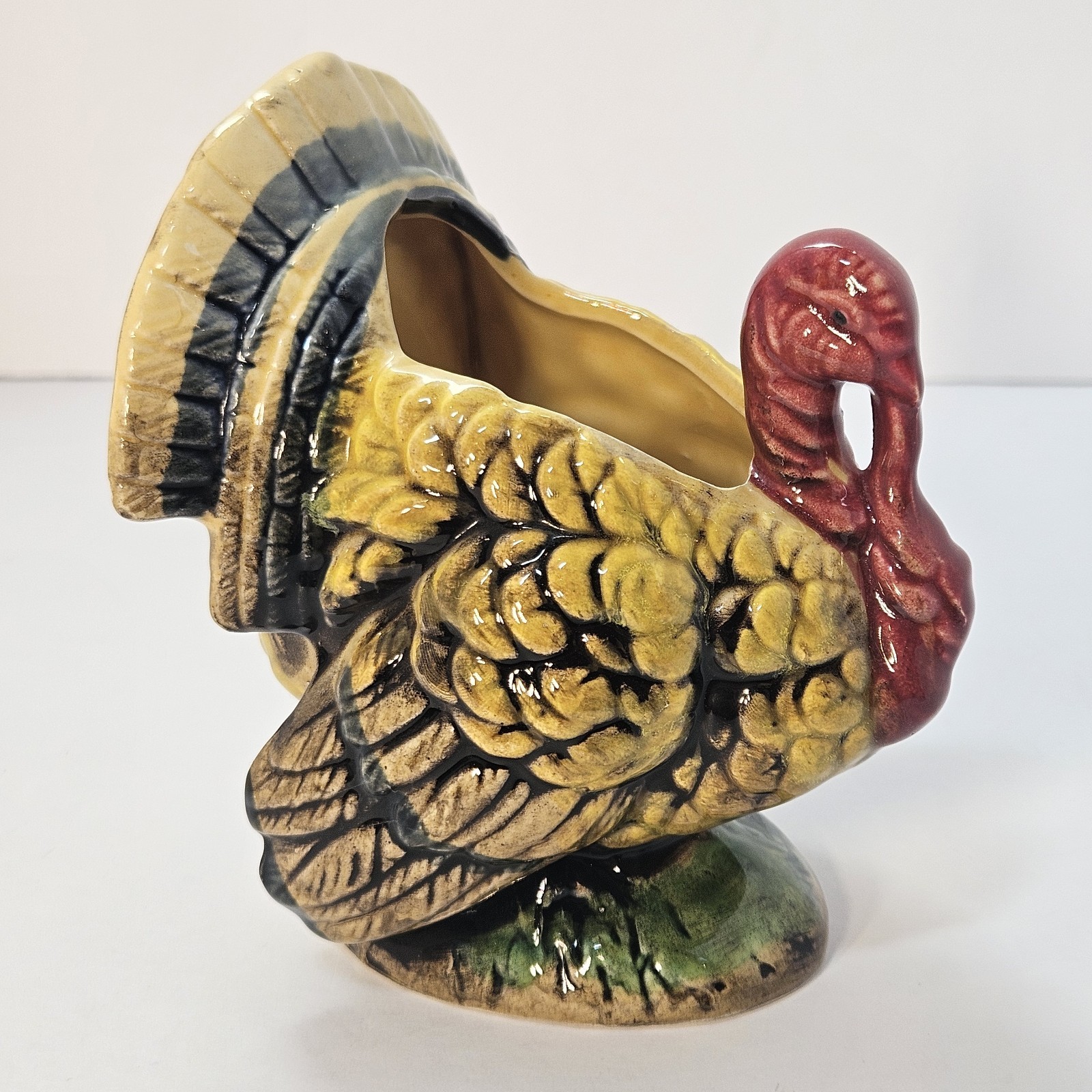 Vintage 1950s MCM Napcoware Tom Turkey Planter Vase Thanksgiving Japan 7483 