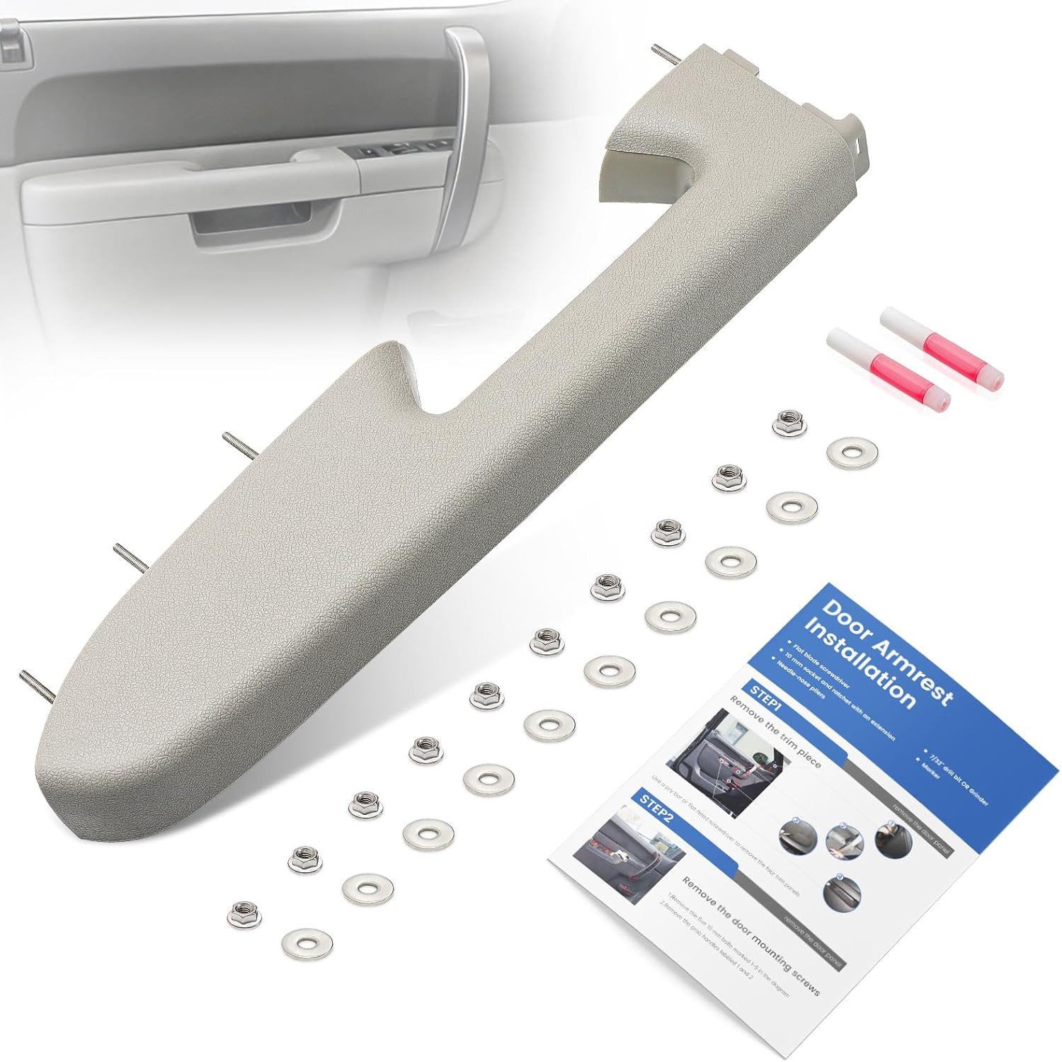 22818466 Front Driver Side Armrest Repair Kit Fit for Chevy Silverado & GMC Sier