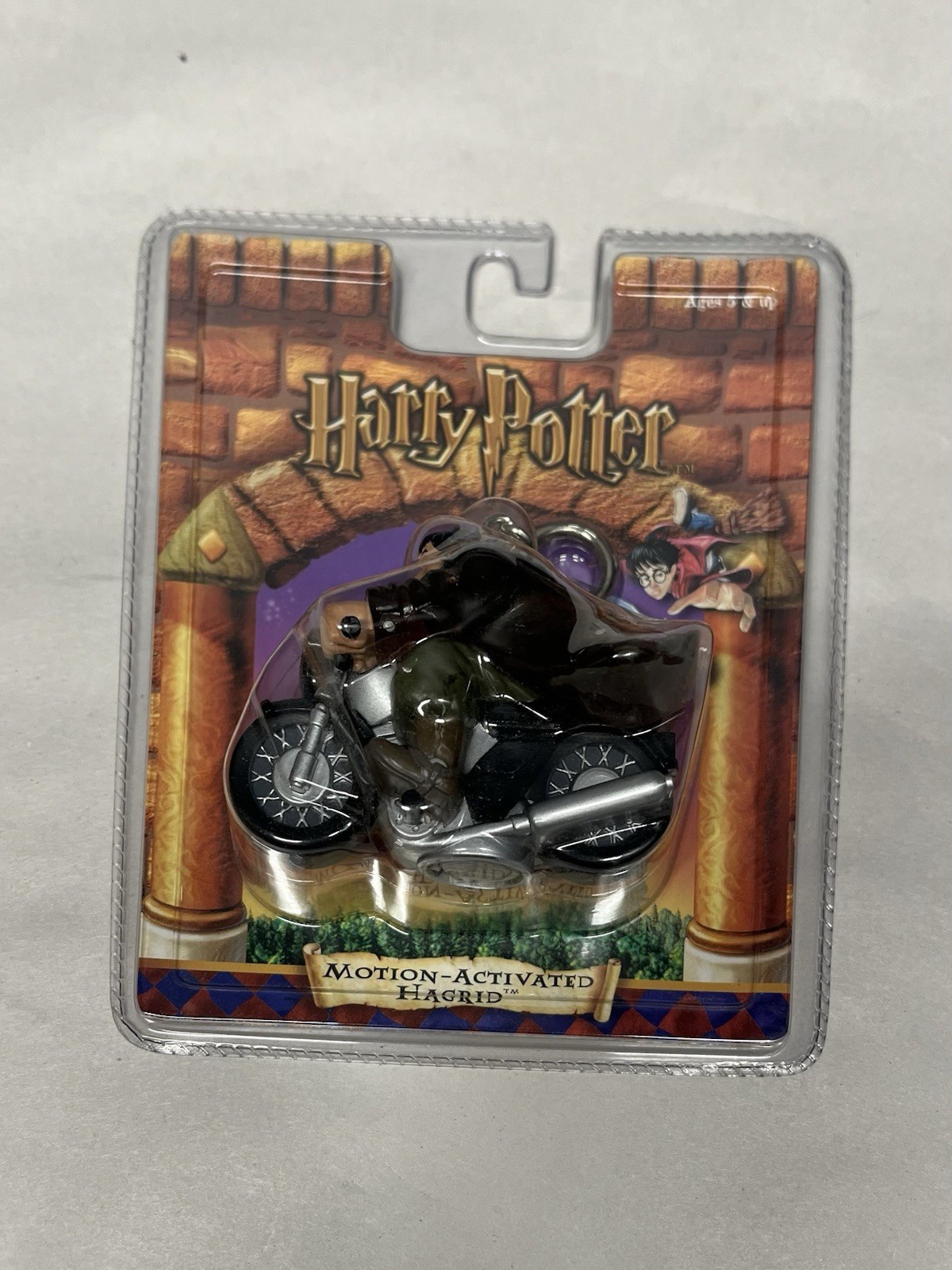 SEALED - 2001 Harry Potter Motion-Activated Hagrid Motorcycle Clip-On Keychain 