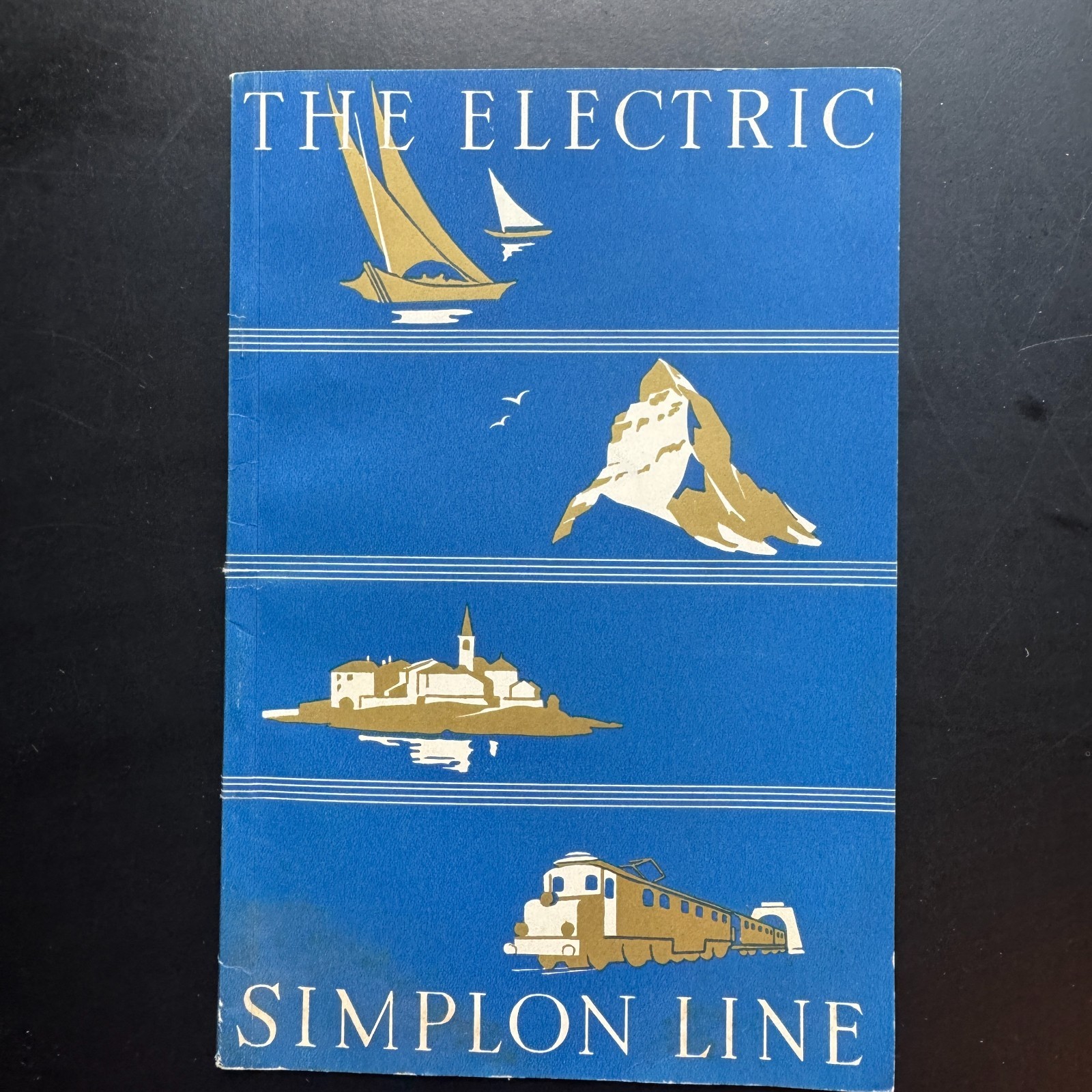 Swiss Federal Railways 1932 Electric Simplon Line Booklet Map Switzerland Italy