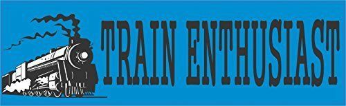 10in x 3in Train Enthusiast Bumper Sticker Window Stickers Vinyl Decals Car D...