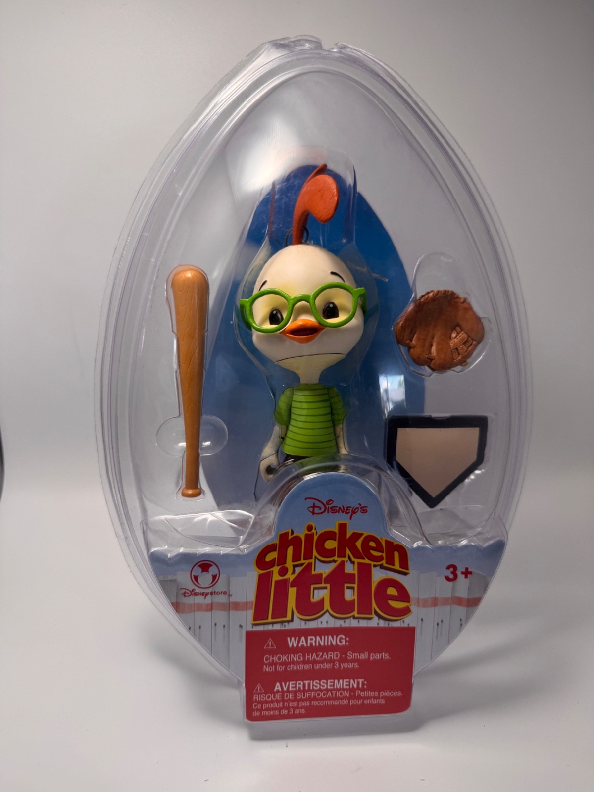 NEW SEALED Disney Store Chicken Little Baseball Action Figure w/Accessories