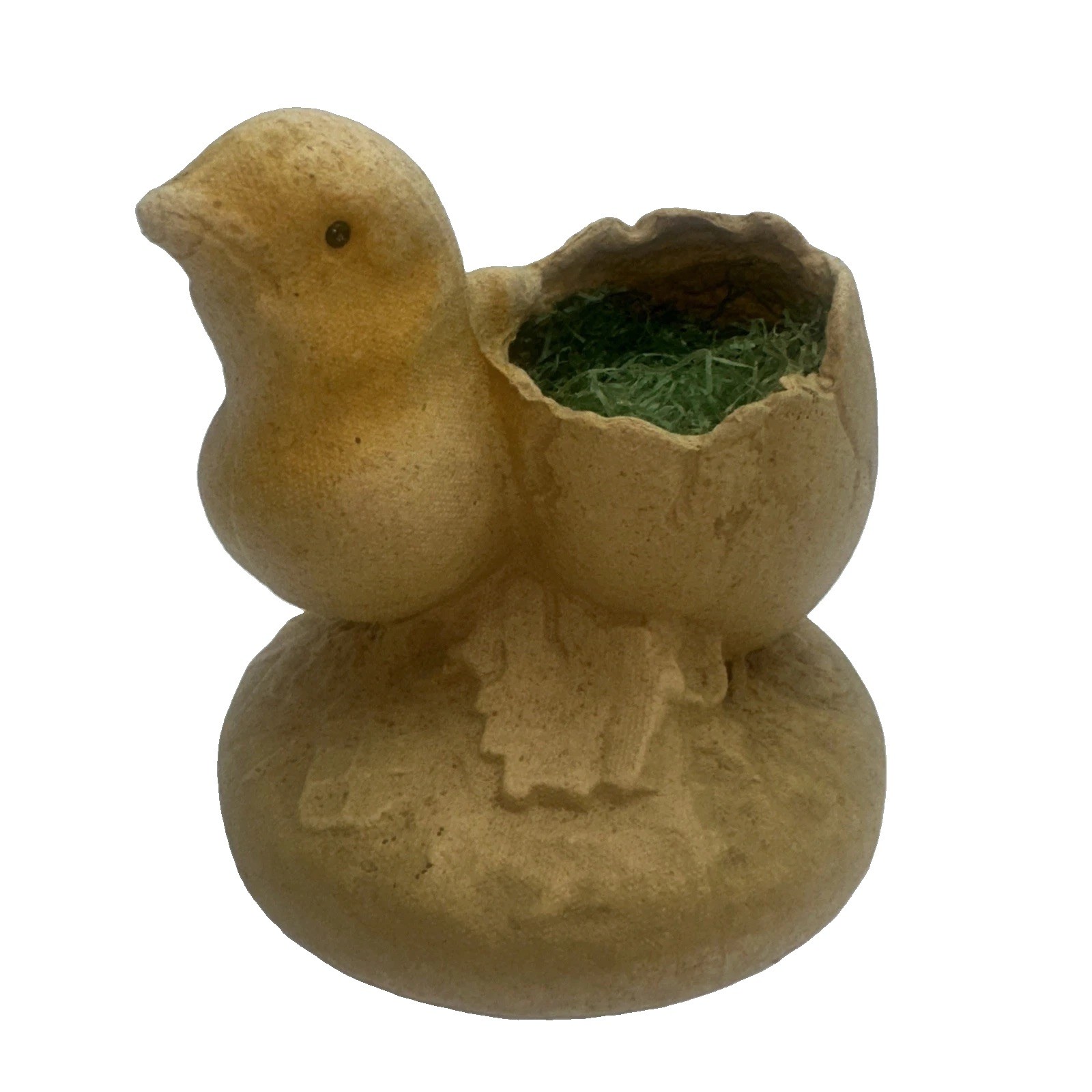 Antique 1930s Candy Container Paper Mache Pulp Hatching Chick FN Burt Company #1