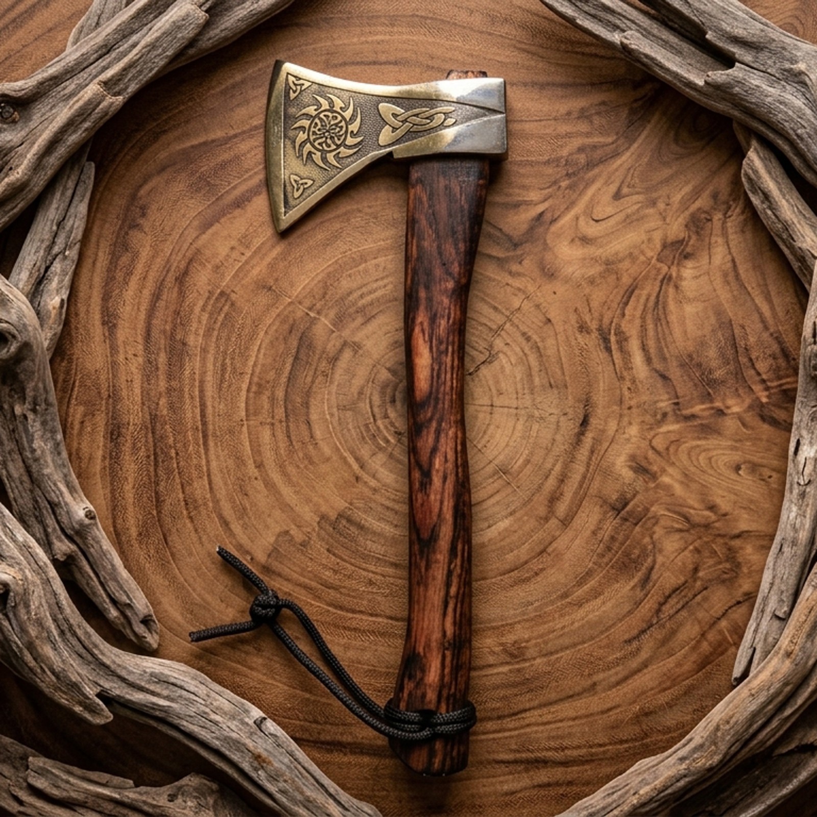 Hand Forged Viking Axe, High Carbon Steel Hatchet, Handmade Wood Handle
