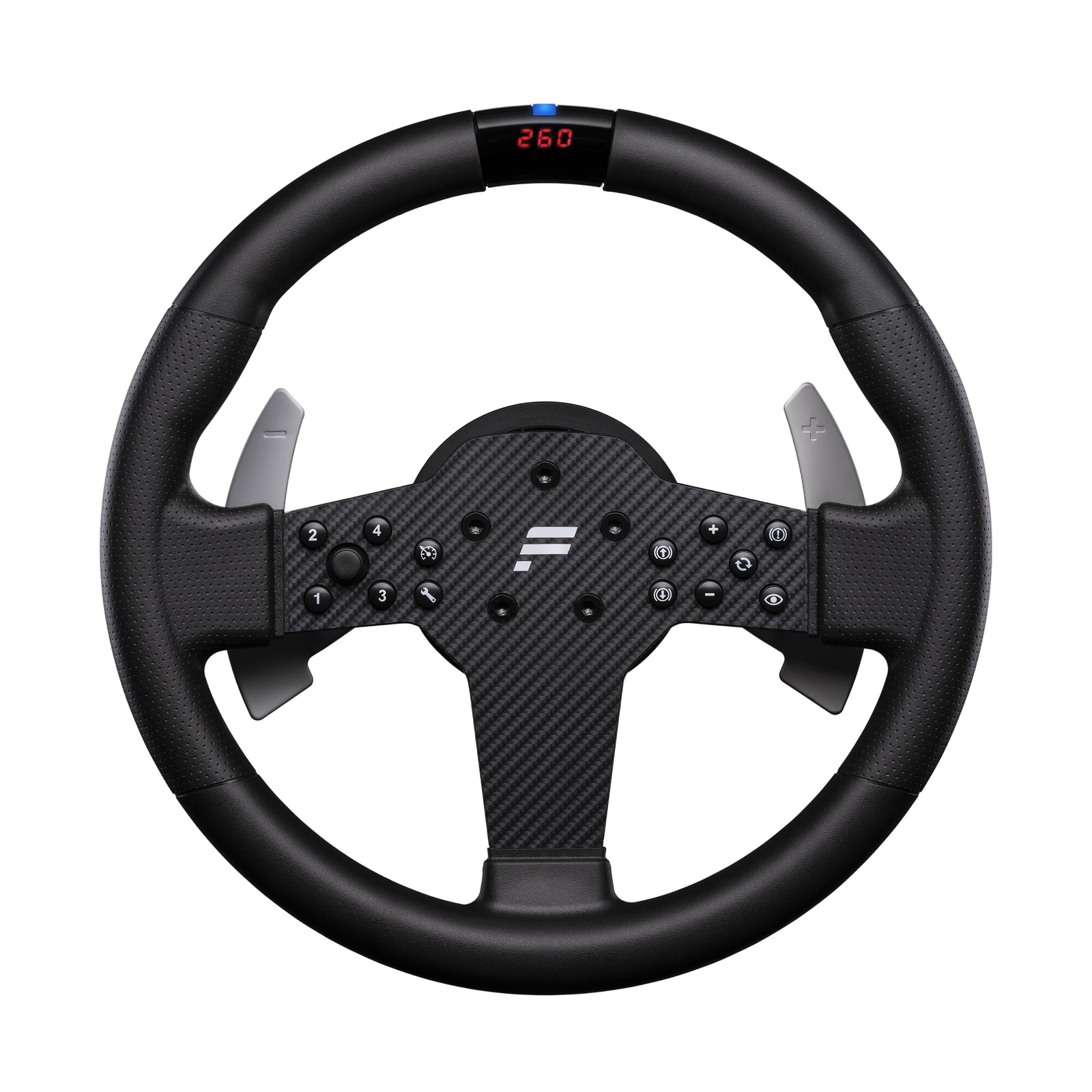 Fanatec Csl Sim Racing Steering Wheel P1 V2 (Qr2 Lite) – Rubber Grip, Revstripe_