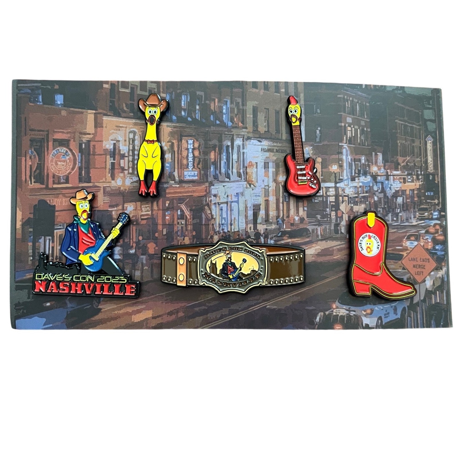 Dave's Hot Chicken Enamel Pin Set OS Multi New Dave's Con 2023 Nashville