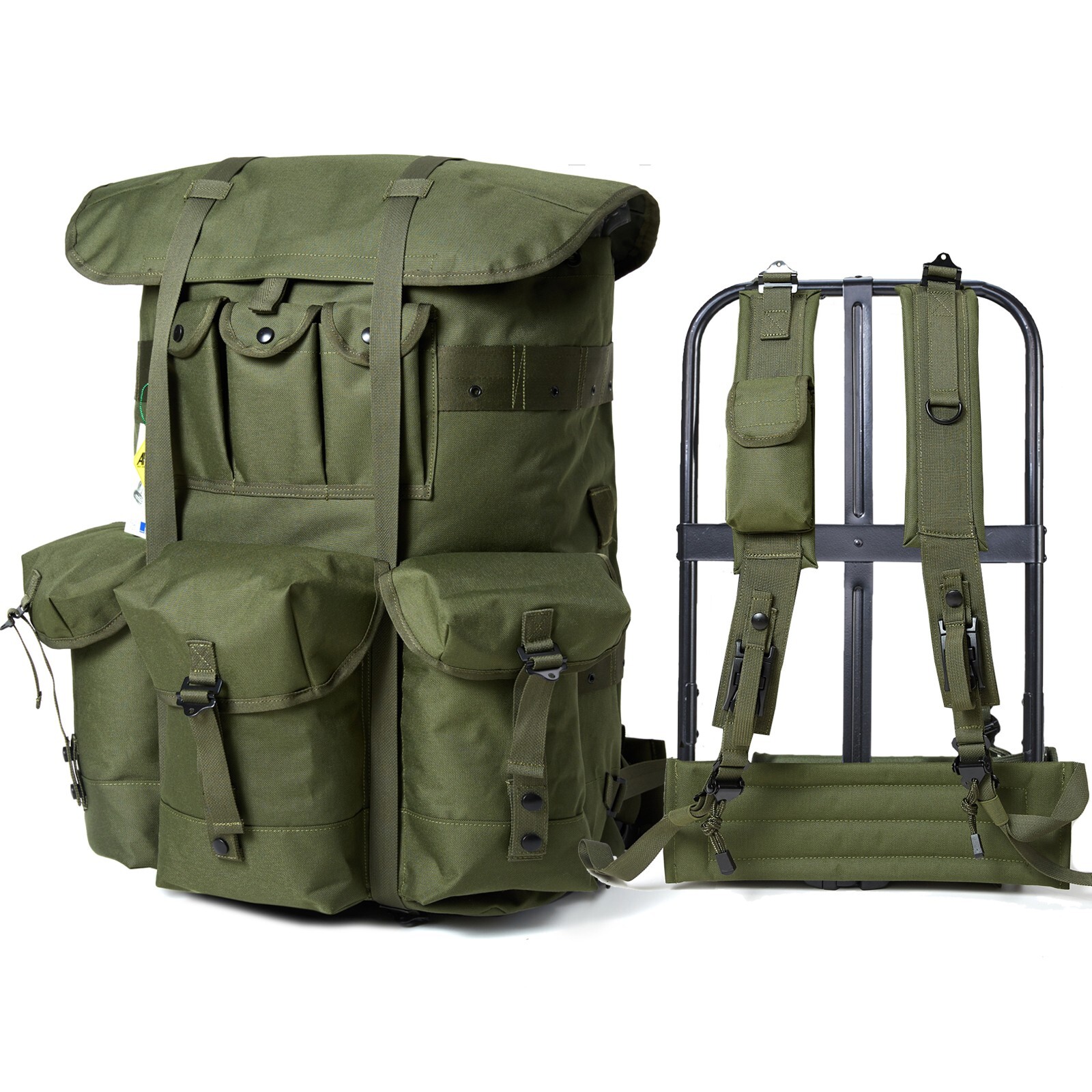 US Army ALICE Large Pack OD Green Military Backpack with Frame Ready Design