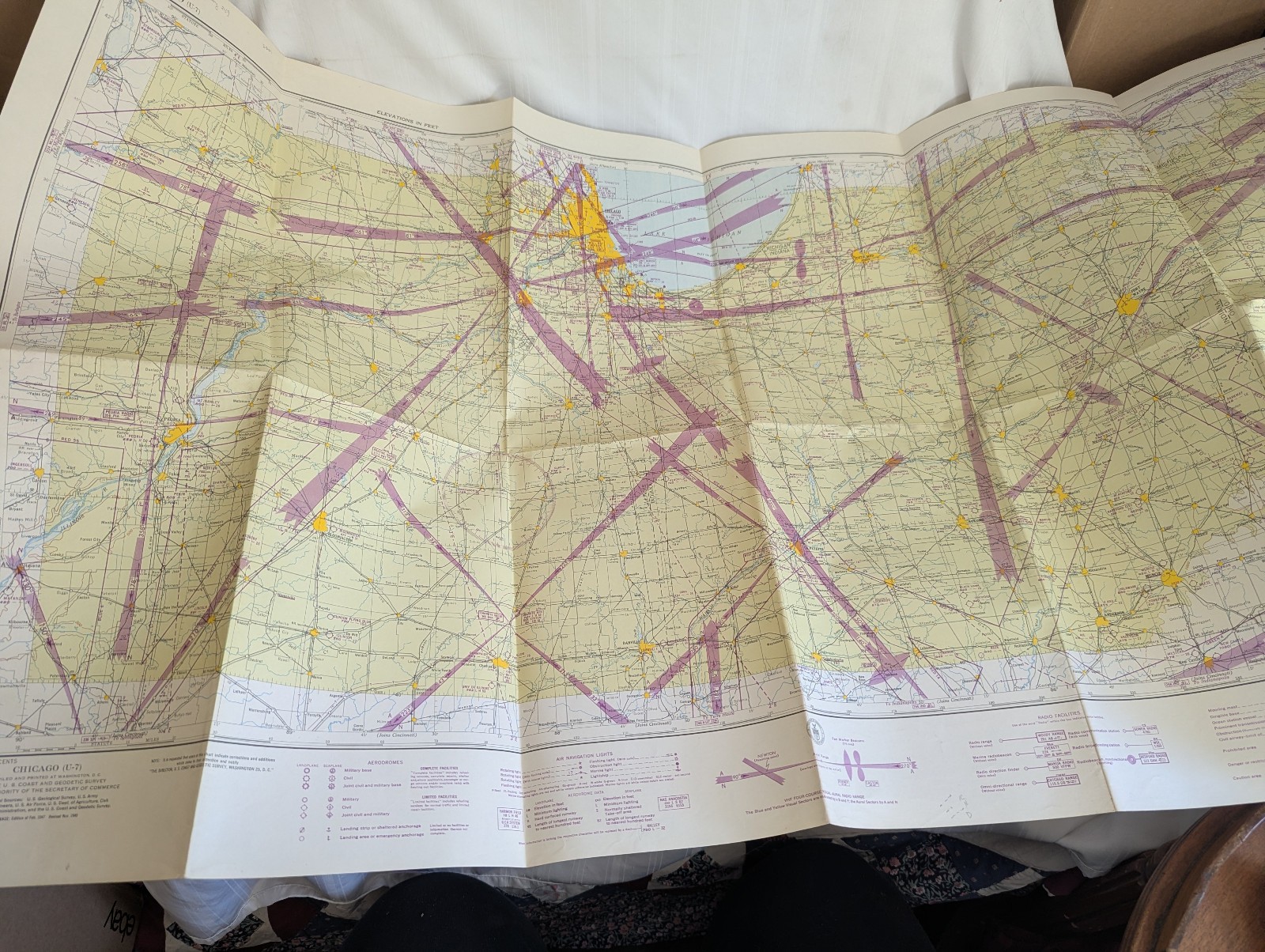 United States Airway Map Lower K-16 Chicago, IL revised July 1933