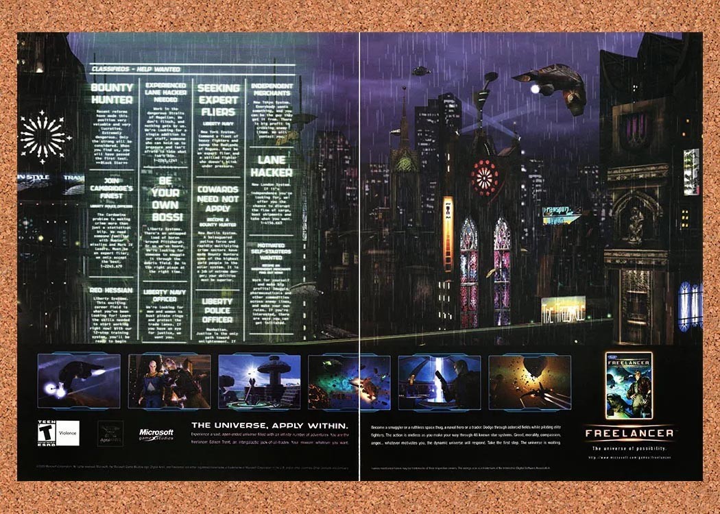 2003 Freelancer PC Original Advertisement / Retro Promo v1