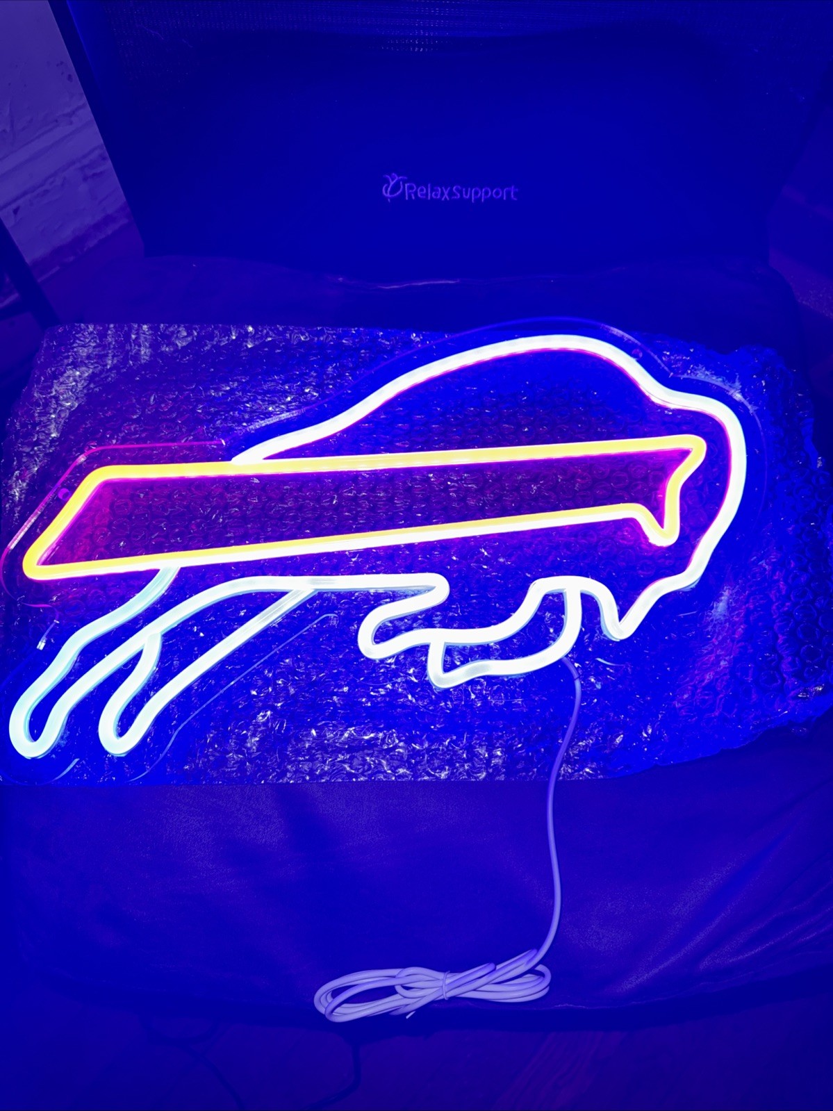 NFL Team Logo LED Neon Light Up Sign One Size Team Color Buffalo Bills