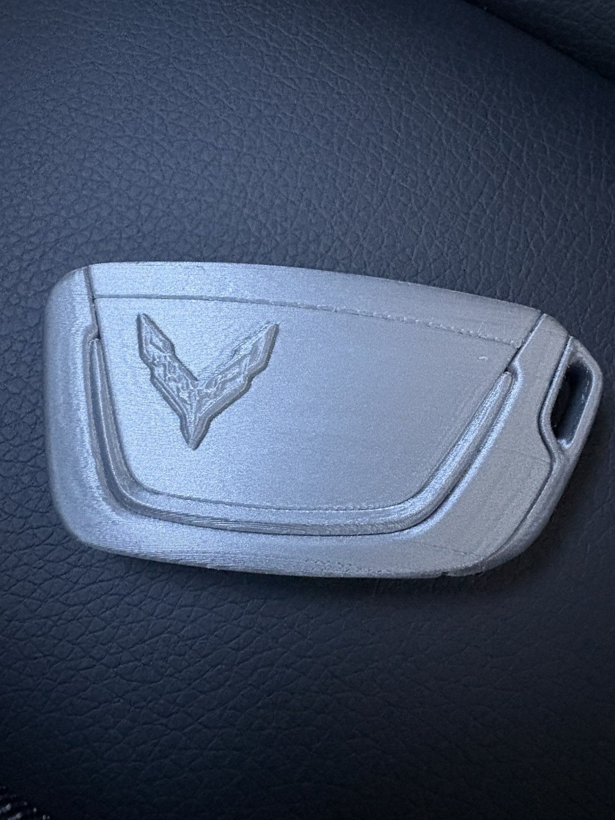 Handmade Silver Key Fob Prop Fits Corvette C8 Style 1:1 Scale Display Gift