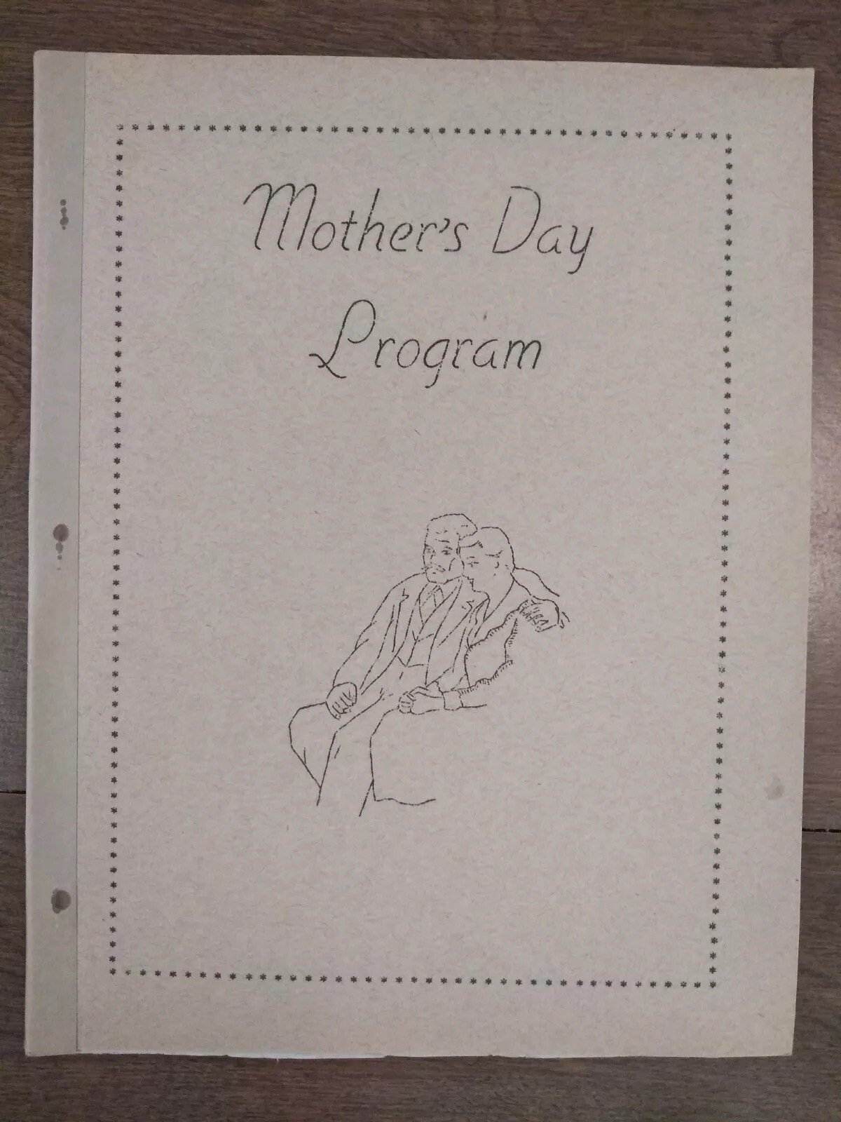 vintage Mother\'s Day Program National Reference Library Cleveland war mothers