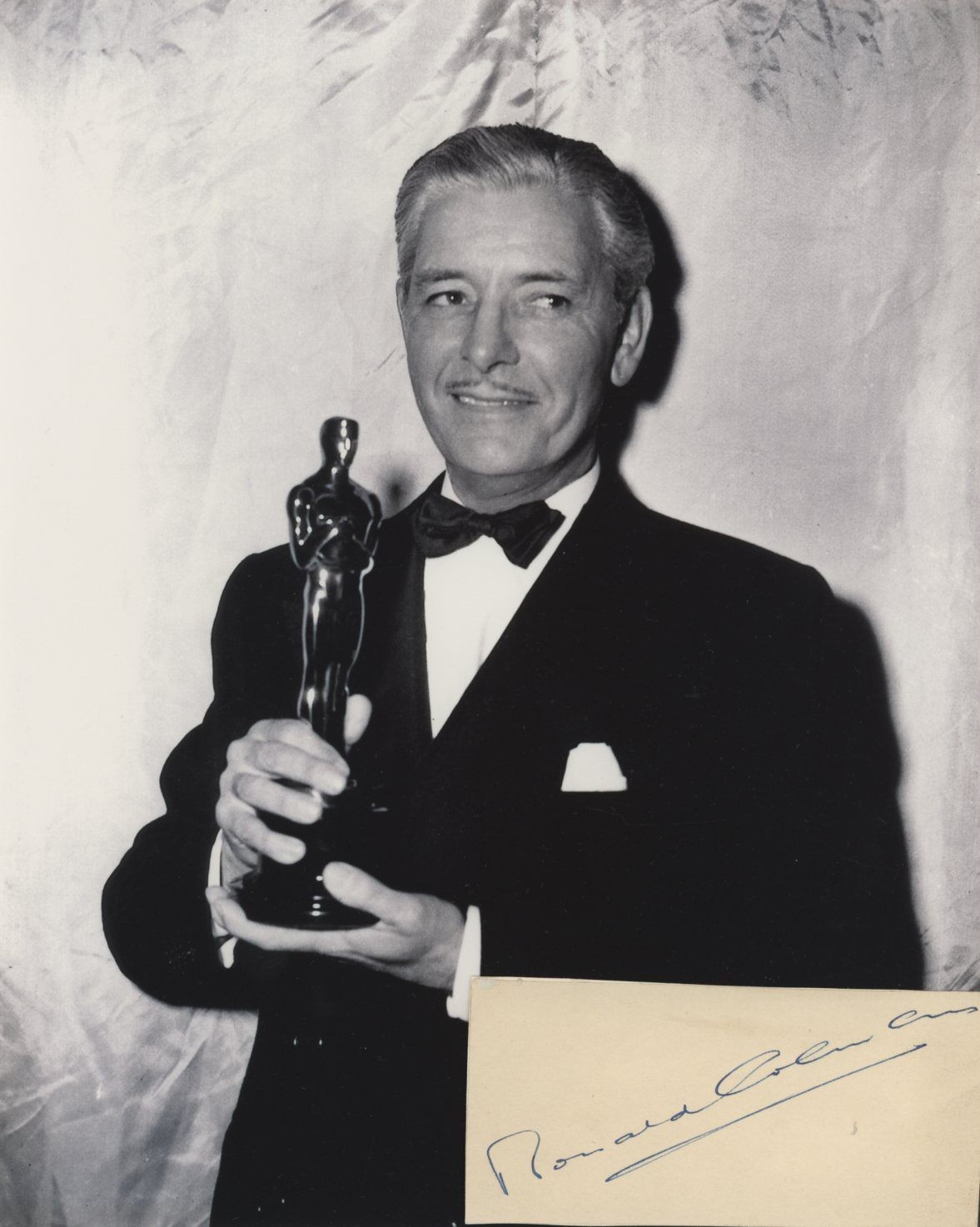 Ronald Colman-Vintage Signed Card w/Photo