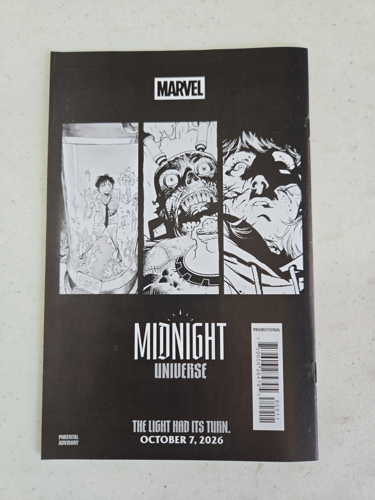 SDCC 2026 Marvel Midnight Universe Black & White Ashcan Panel Exclusive SEALED