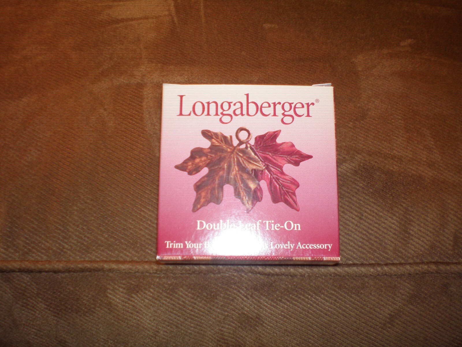 Longaberger 2000 Metal Double Leaf  Basket Tie-On