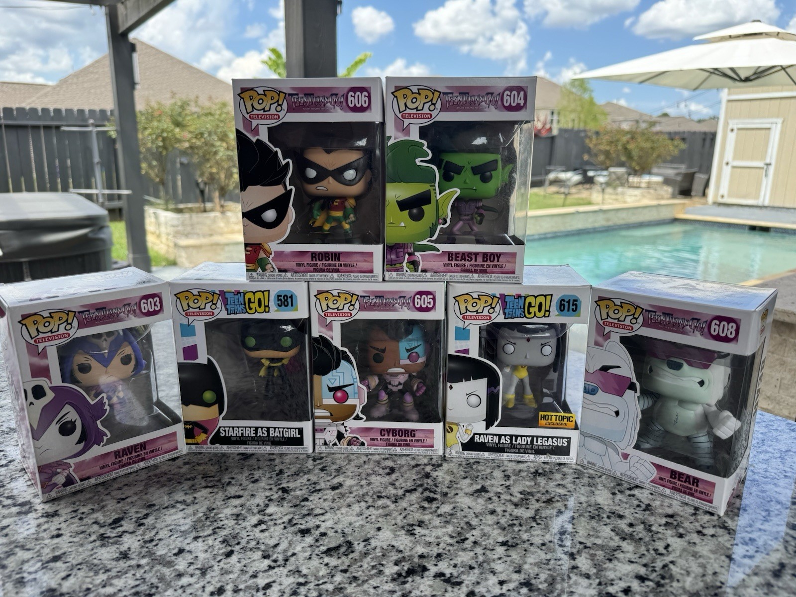 Funko Pop Teen Titans Go Vinyl Mixed Lot 7 Raven Robin Cyborg Hot Topic