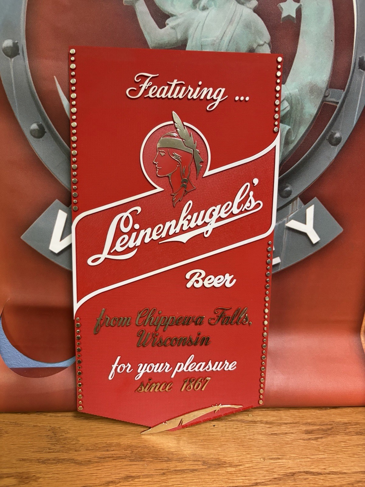 Leinenkugels Beer Sign Leinenkugel Brewing Co  Chippewa Falls Old Vintage