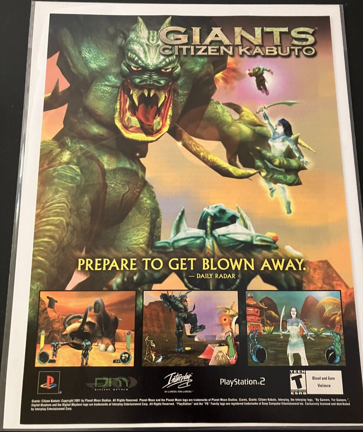 Giants: Citizen Kabuto - Vintage Gaming Print Ad / Poster / Wall Art - CLEAN