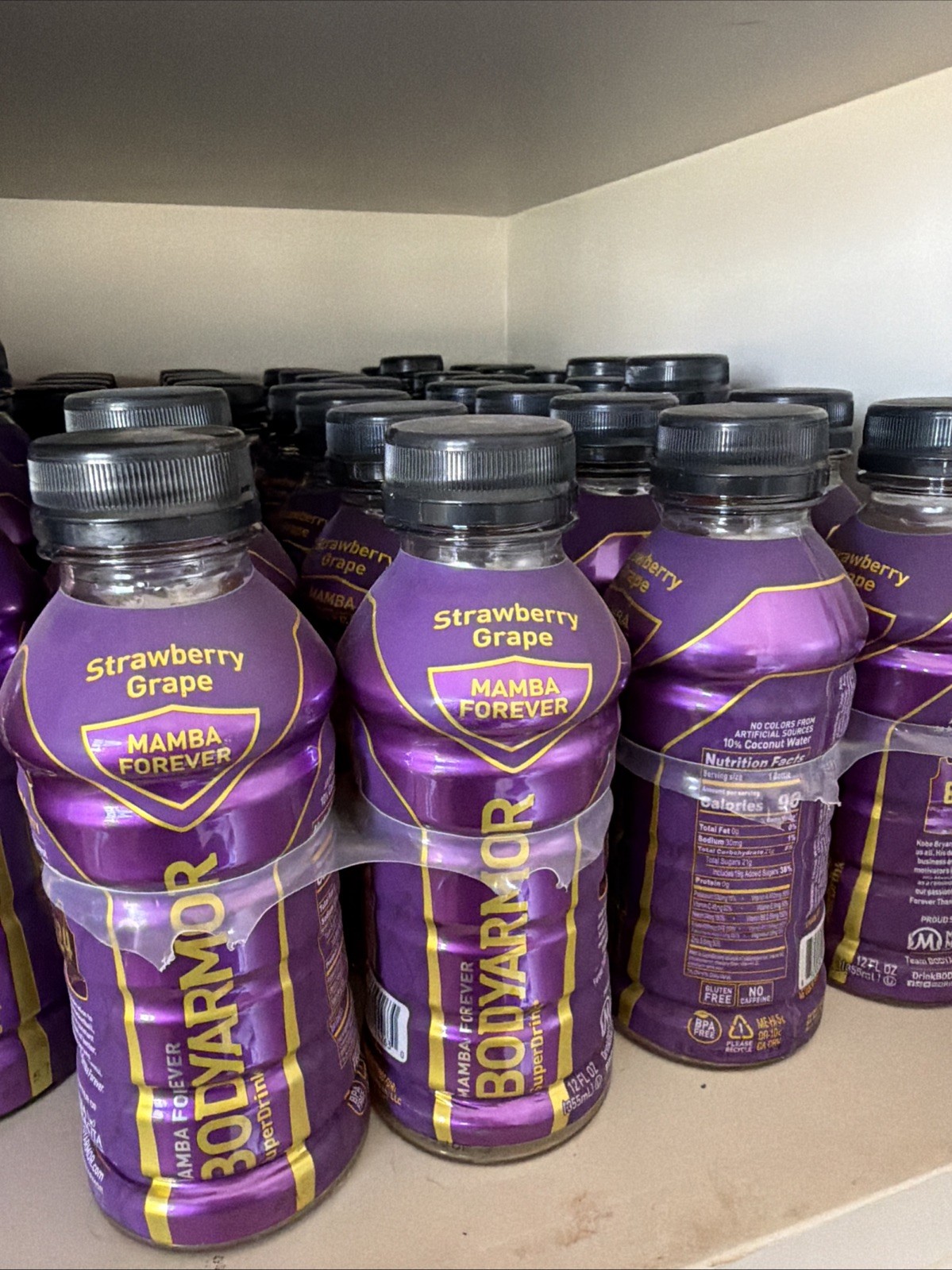 (4) Sealed Mamba Forever Body Armor Drinks Kobe Bryant 12oz Bottles Rare 🏀