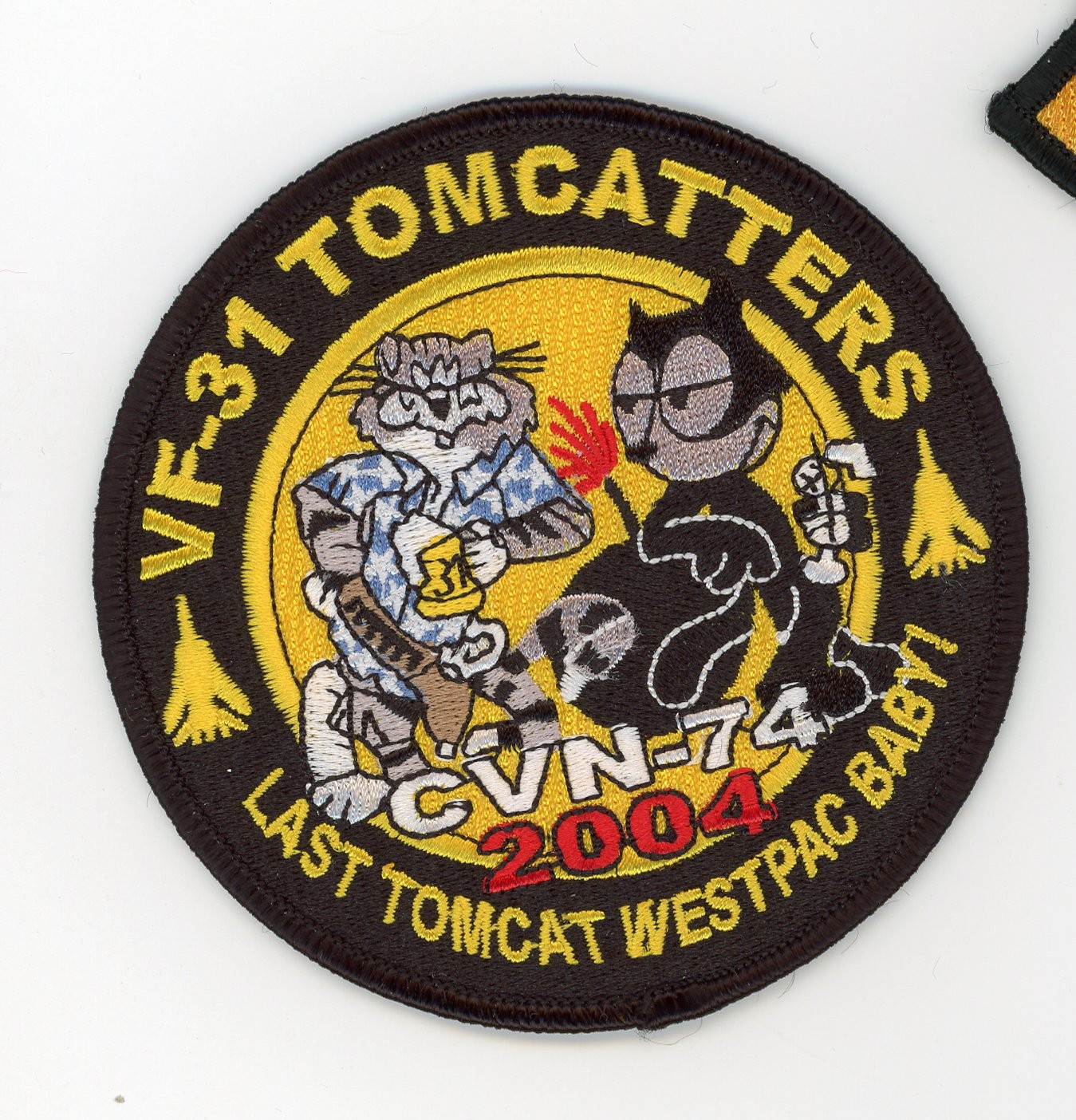 PATCH USN F-14 TOMCAT VF-31 TOMCATTERS LAST WESTPAC IRON ON PARCHE