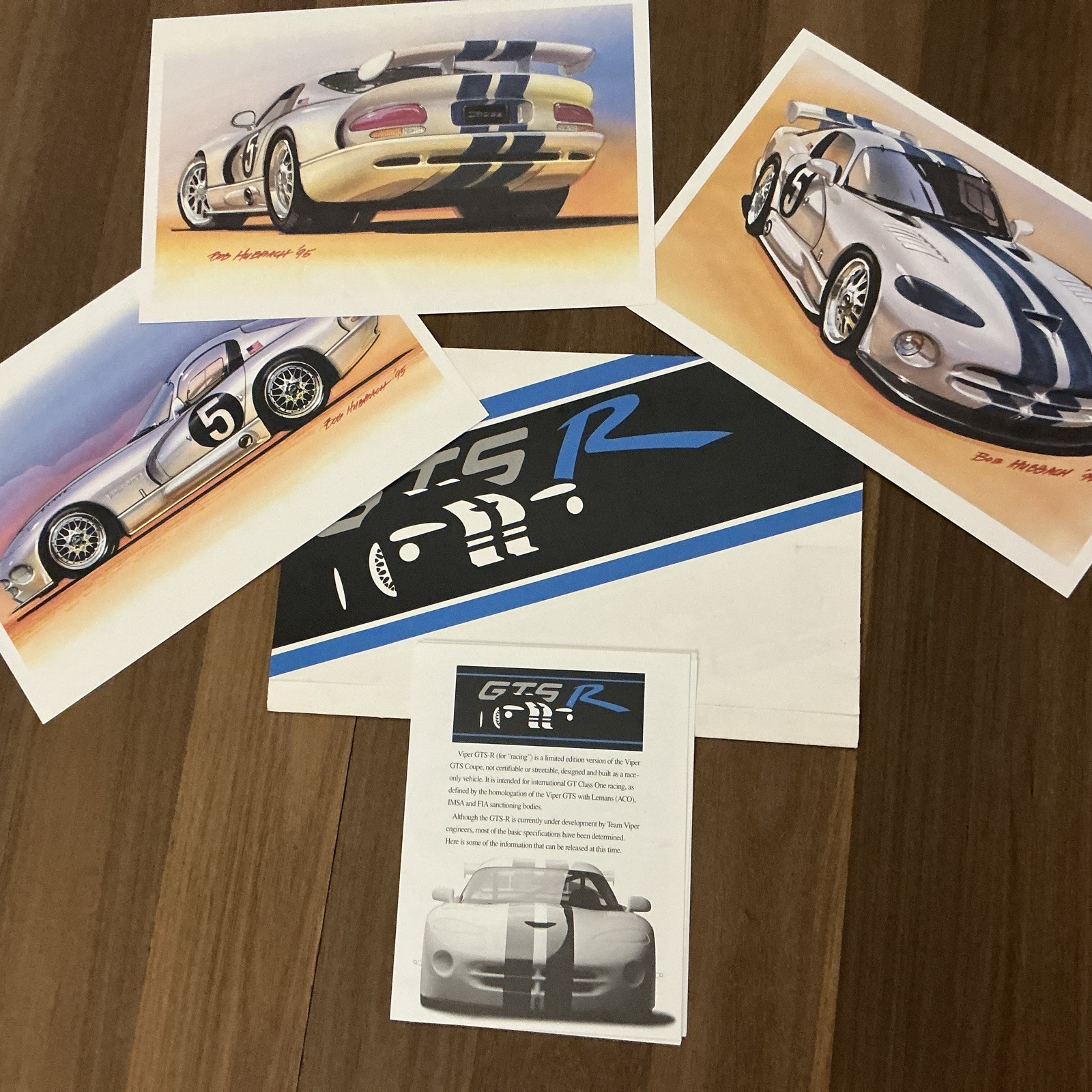 1996 DODGE VIPER GTS-R OFFICIAL PRESS KIT BOB HUBBACH PRINTS BROCHURE MEDIA