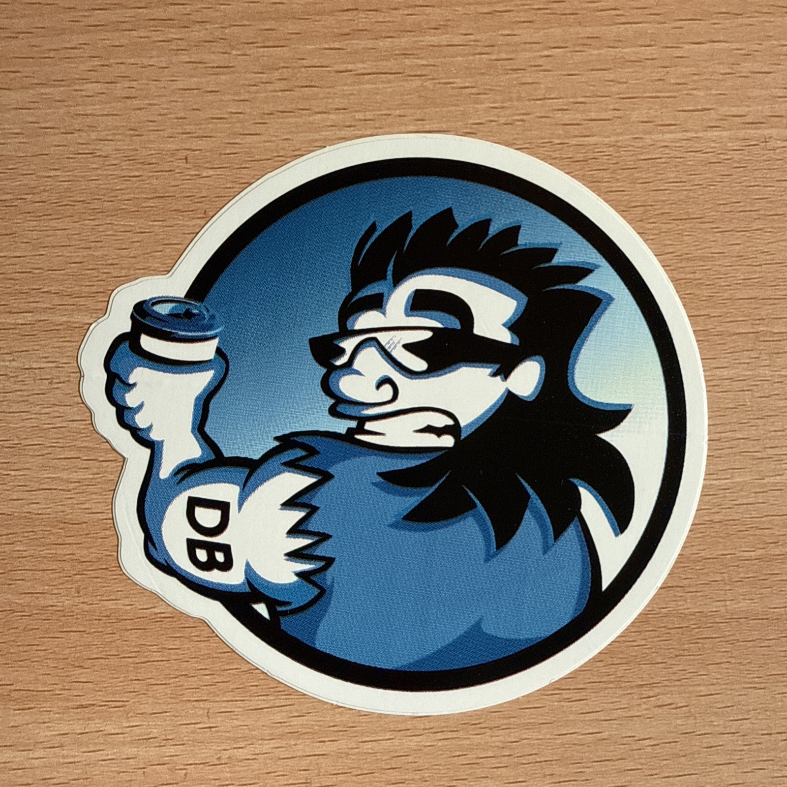 DUTCH Bros STICKER Muscle MAN Rare JANUARY 2016 Mafia Old STYLE Mullet