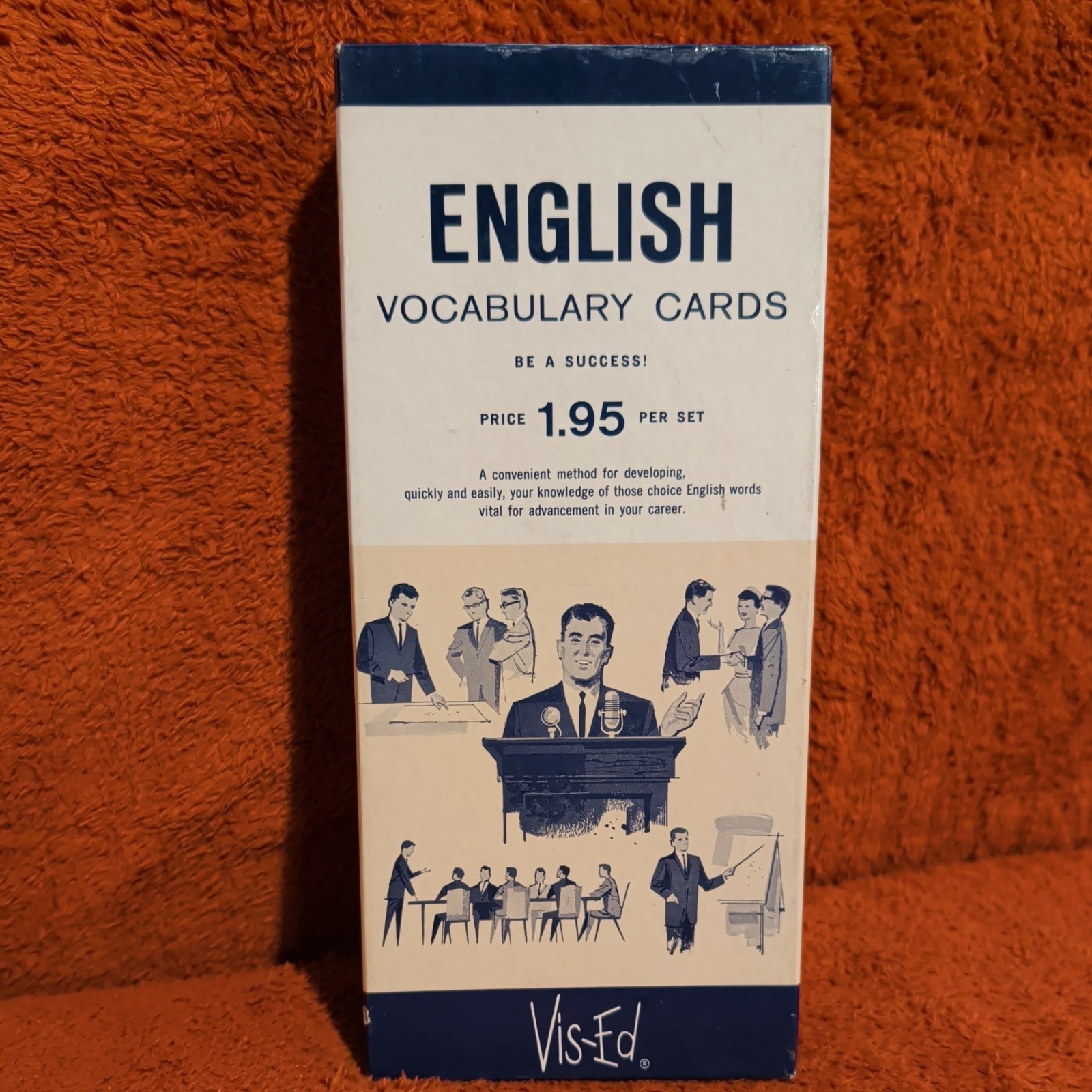 Vintage 1950s Vis-Ed English Vocabulary Flash Cards 1000 Words.