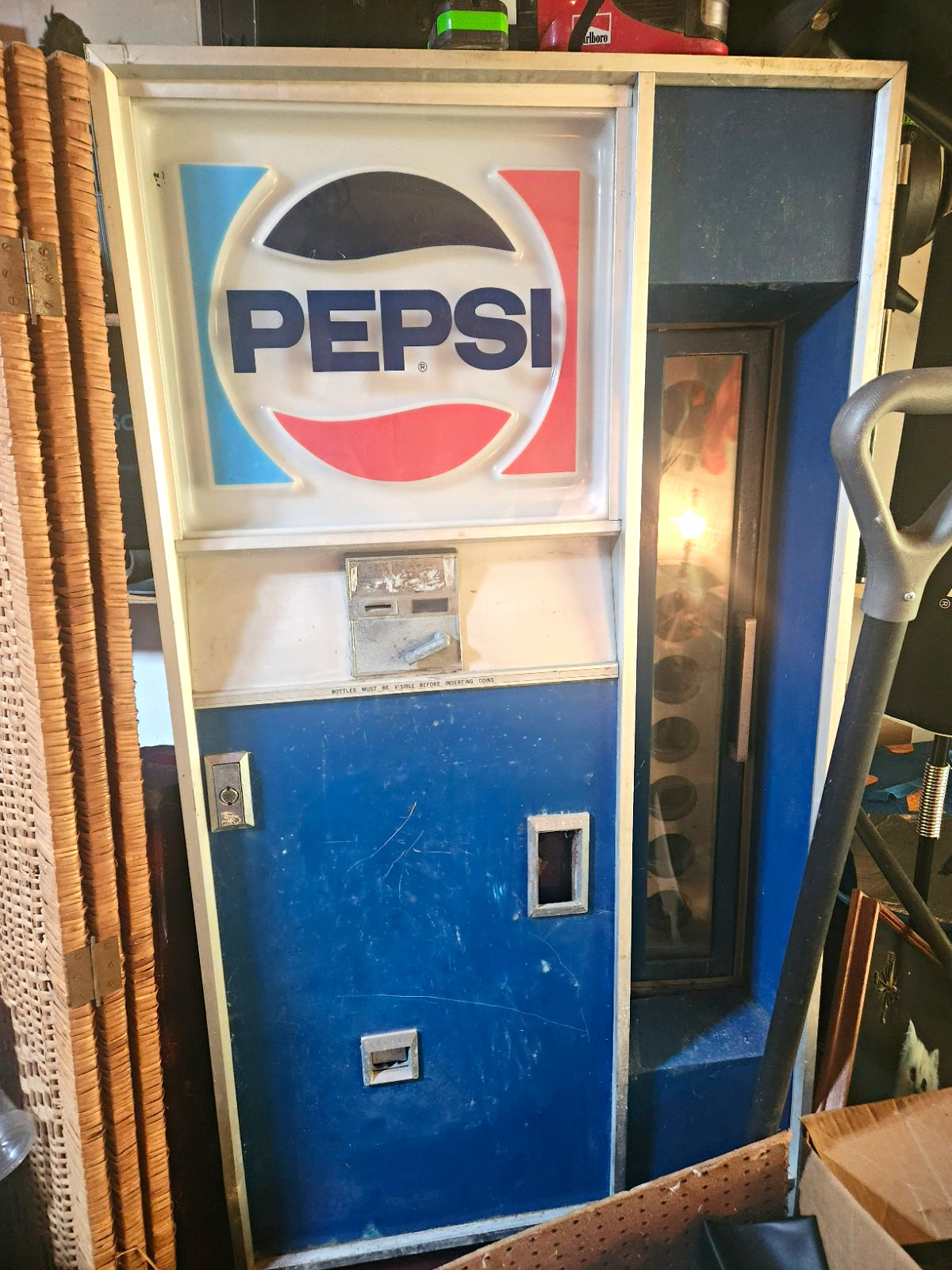 Pepsi Soda Vending Machine Blue/White Vintage Style Pepsi Soda Machine