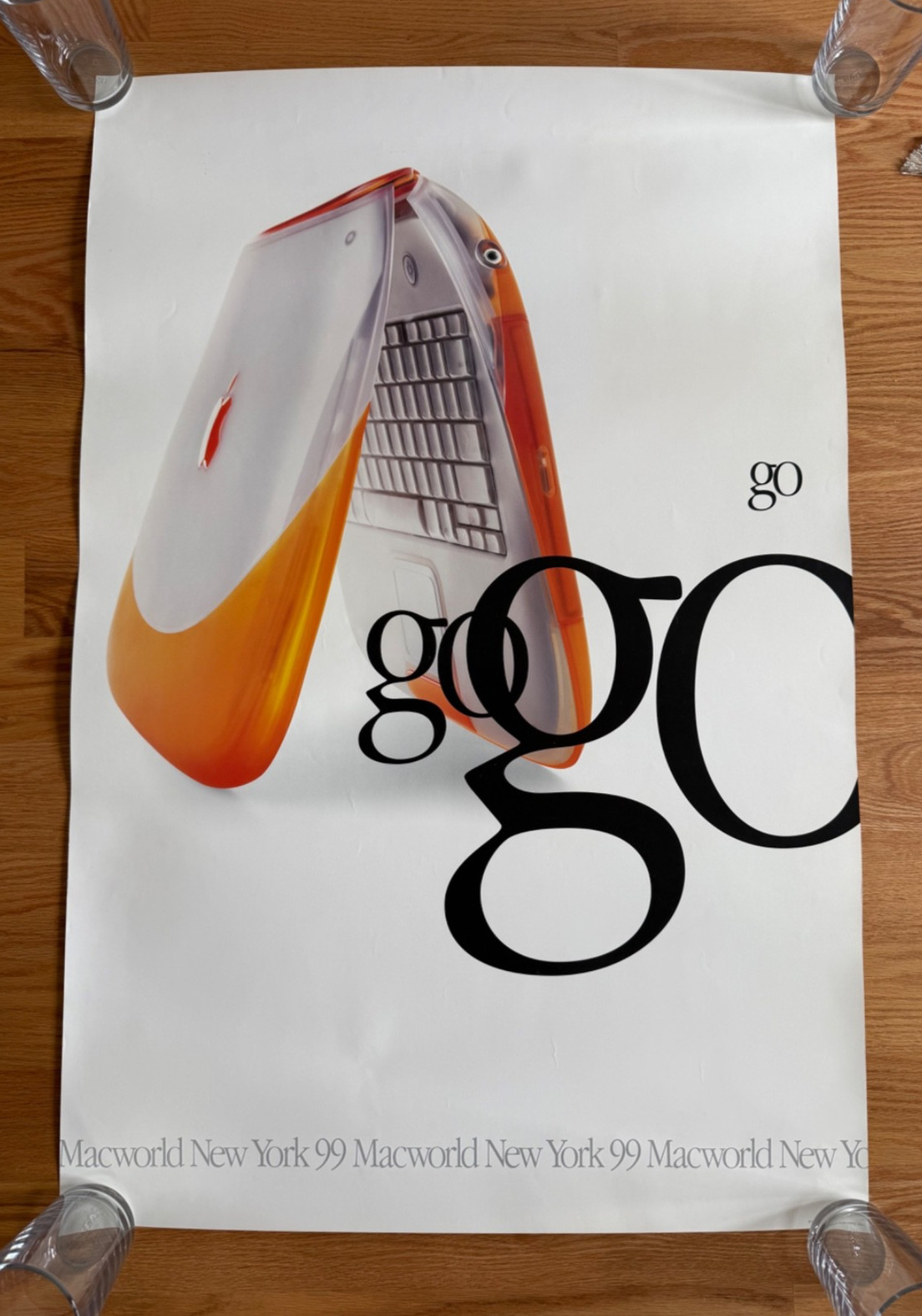 Vintage Poster 1999 Apple G3, Tangerine iBook GO
