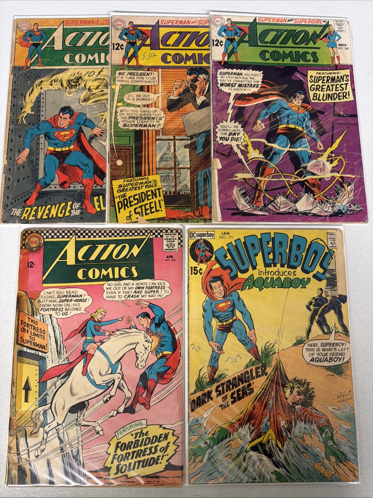 Silver Age Comic Book Lot 5x Copies From 1960s DC Comics 1st Print Lot #22 *Z16